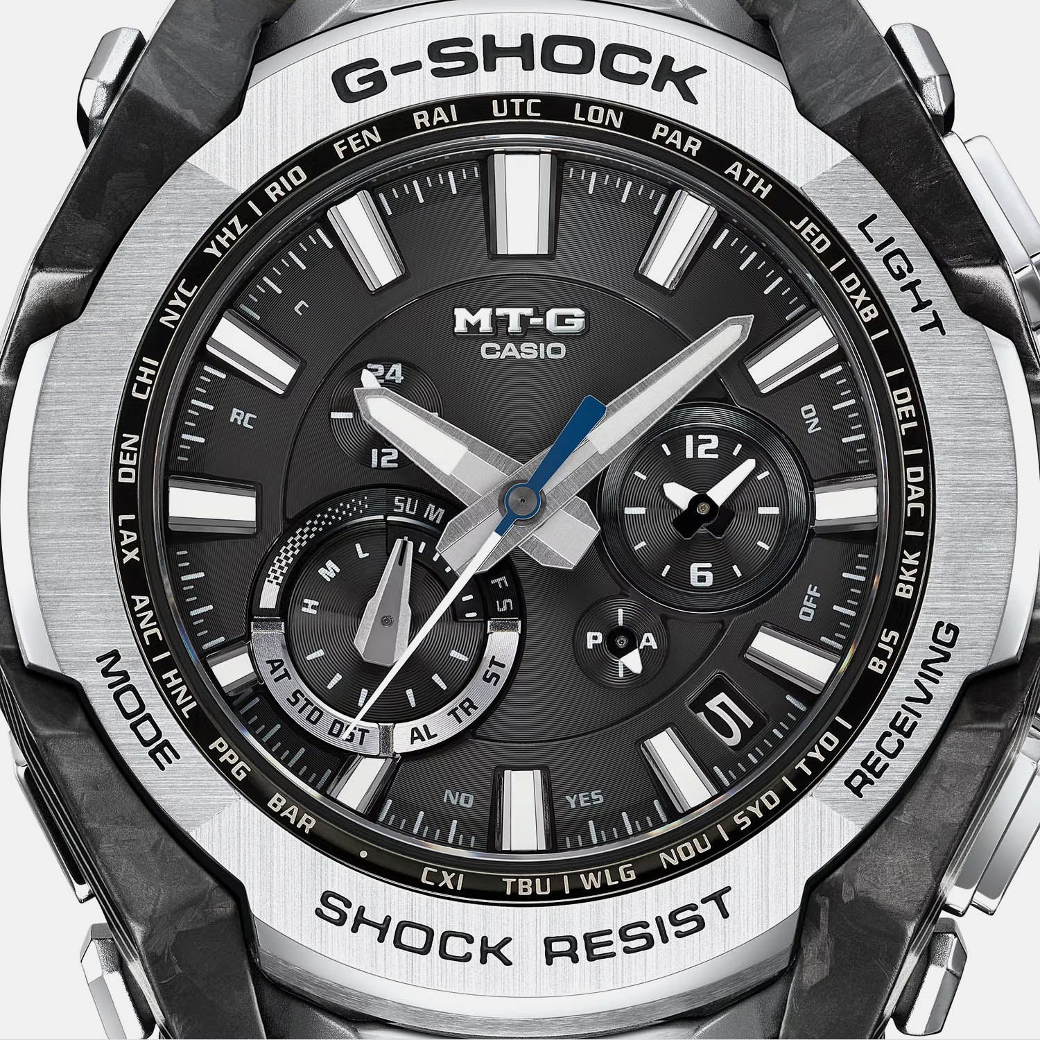 Unisex Solar Black Dial Analog Stainless Steel Watch G1716 - Image 5