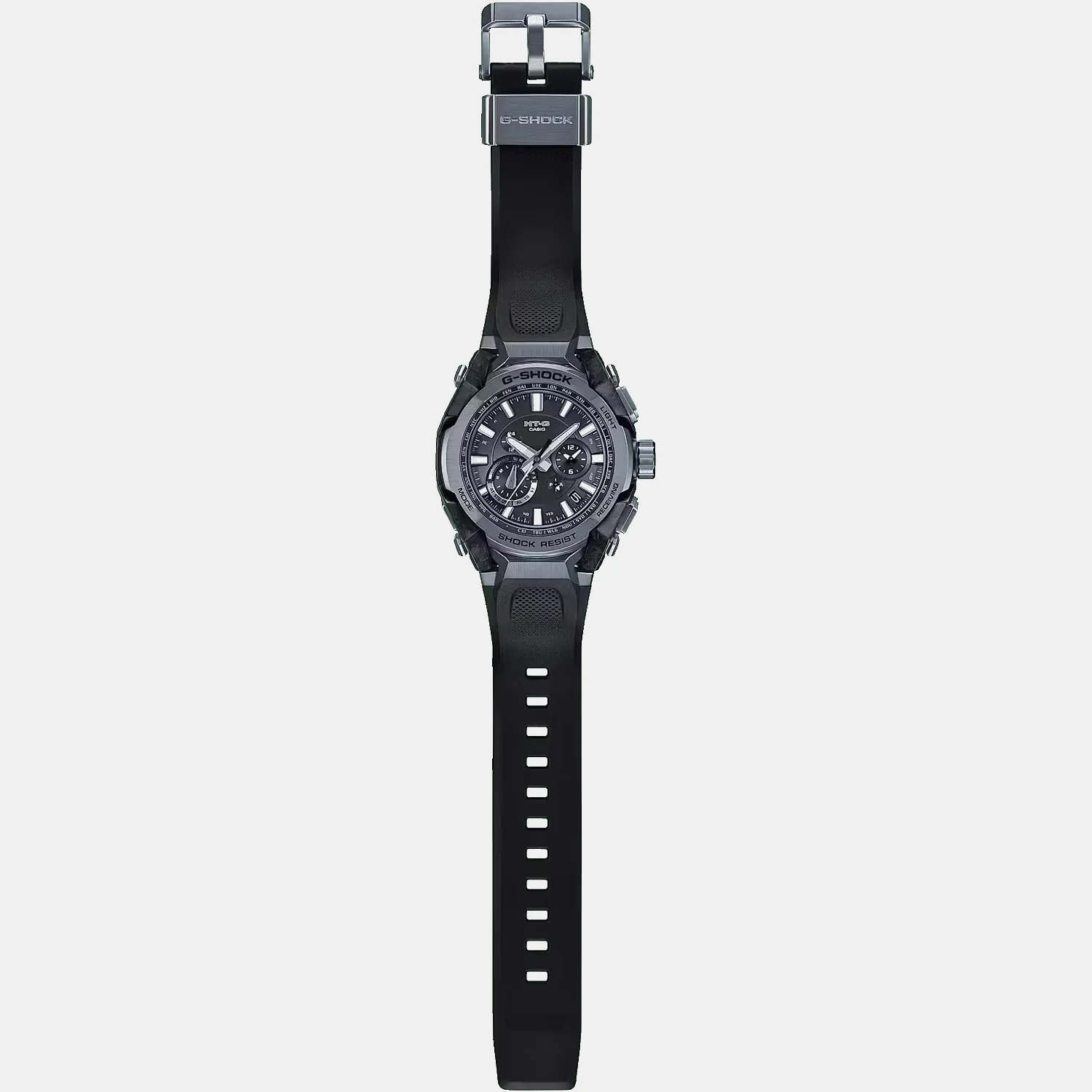 Unisex Solar Black Dial Analog Stainless Steel Watch G1717 - Image 6