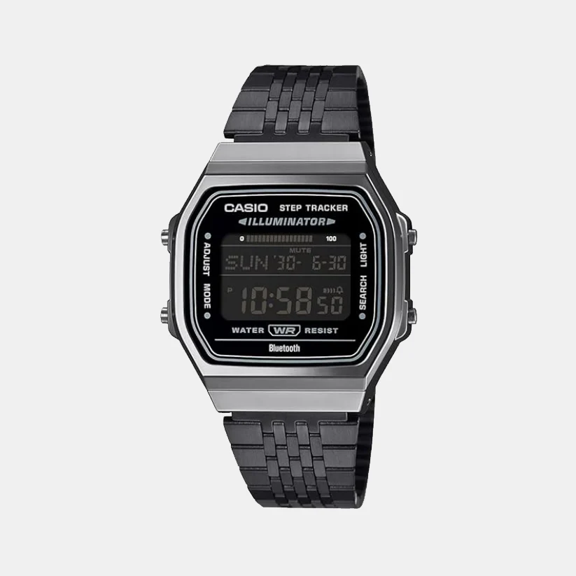Vintage Unisex Quartz Black Dial Analog-Digital Resin Watch D367 - Image 4