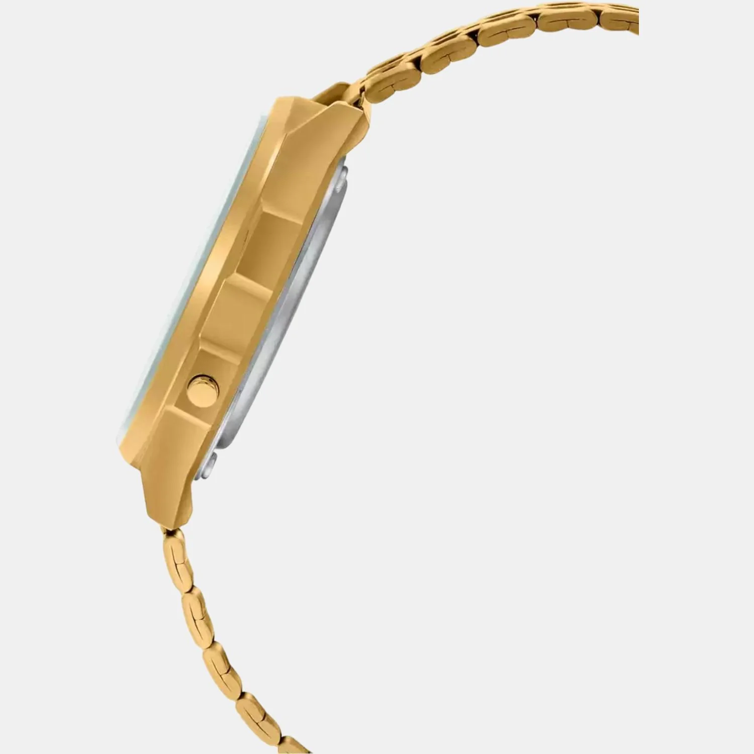 Vintage Unisex Quartz Gold Dial Digital Stainless Steel Watch D224 - Image 3