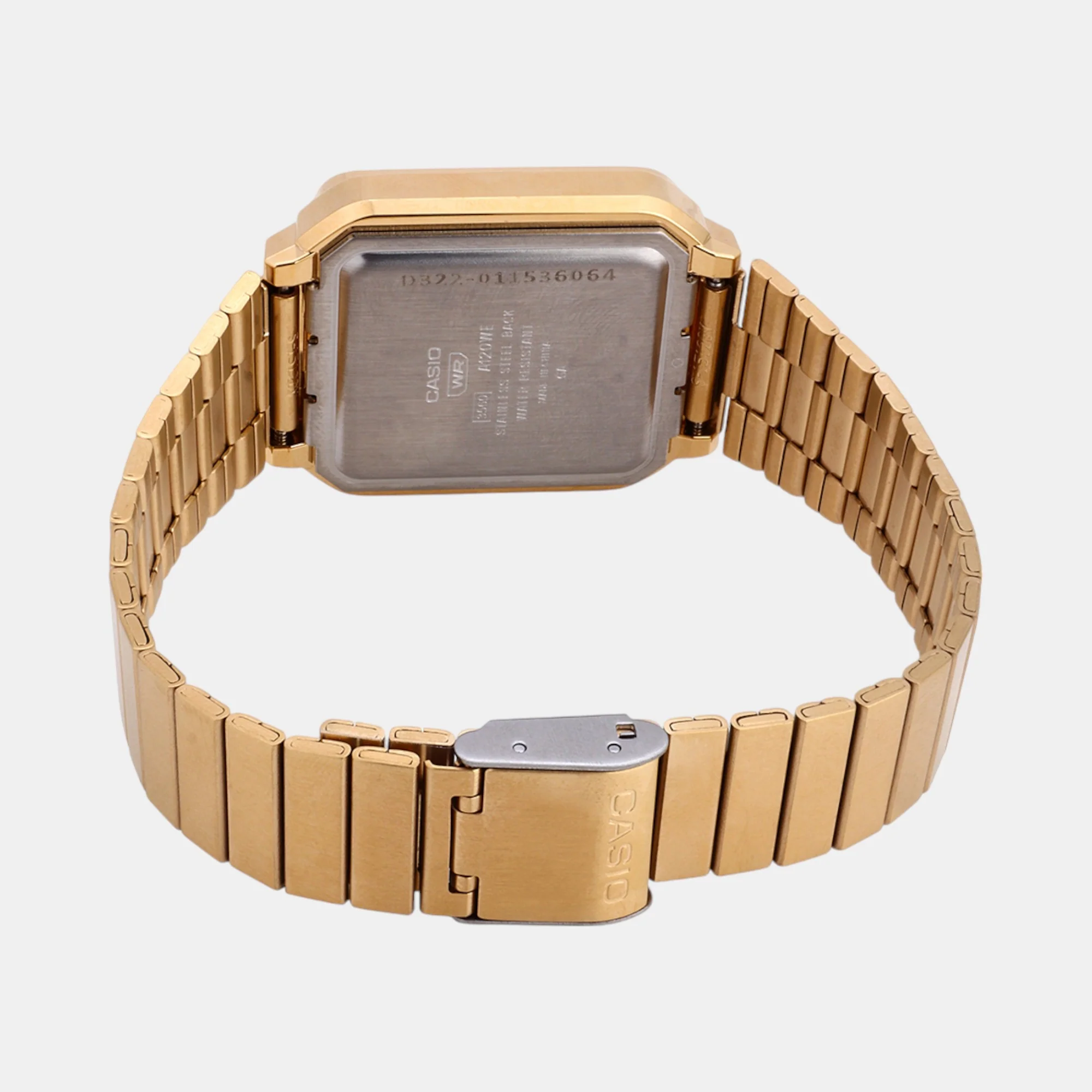 Vintage Unisex Quartz Gold Dial Digital Stainless Steel Watch D322 - Image 6