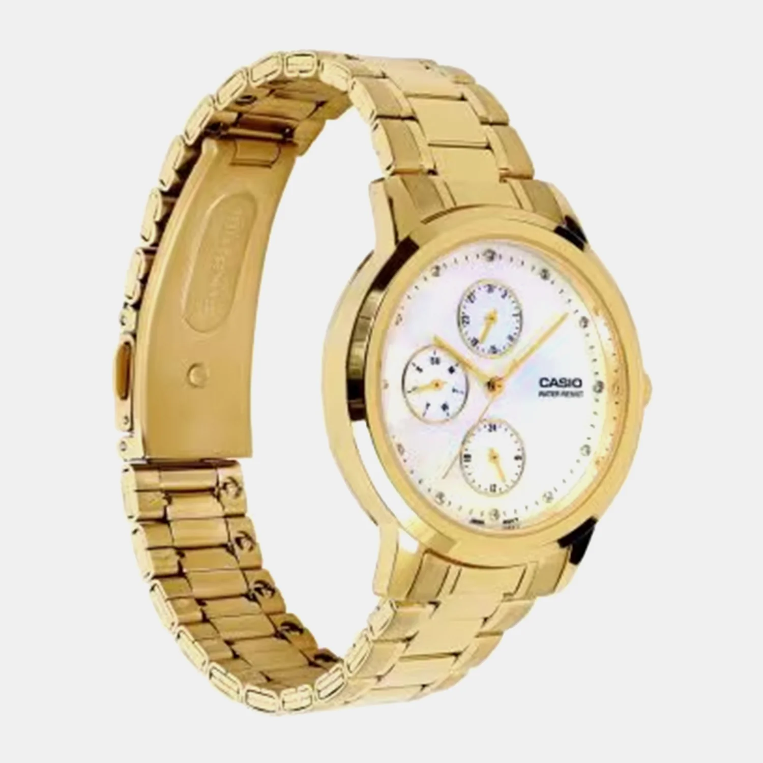 Women Quartz Mother Of Pearl Dial Analog Stainless Steel Watch LTP-SN6KGS-7A A2494 - Image 3