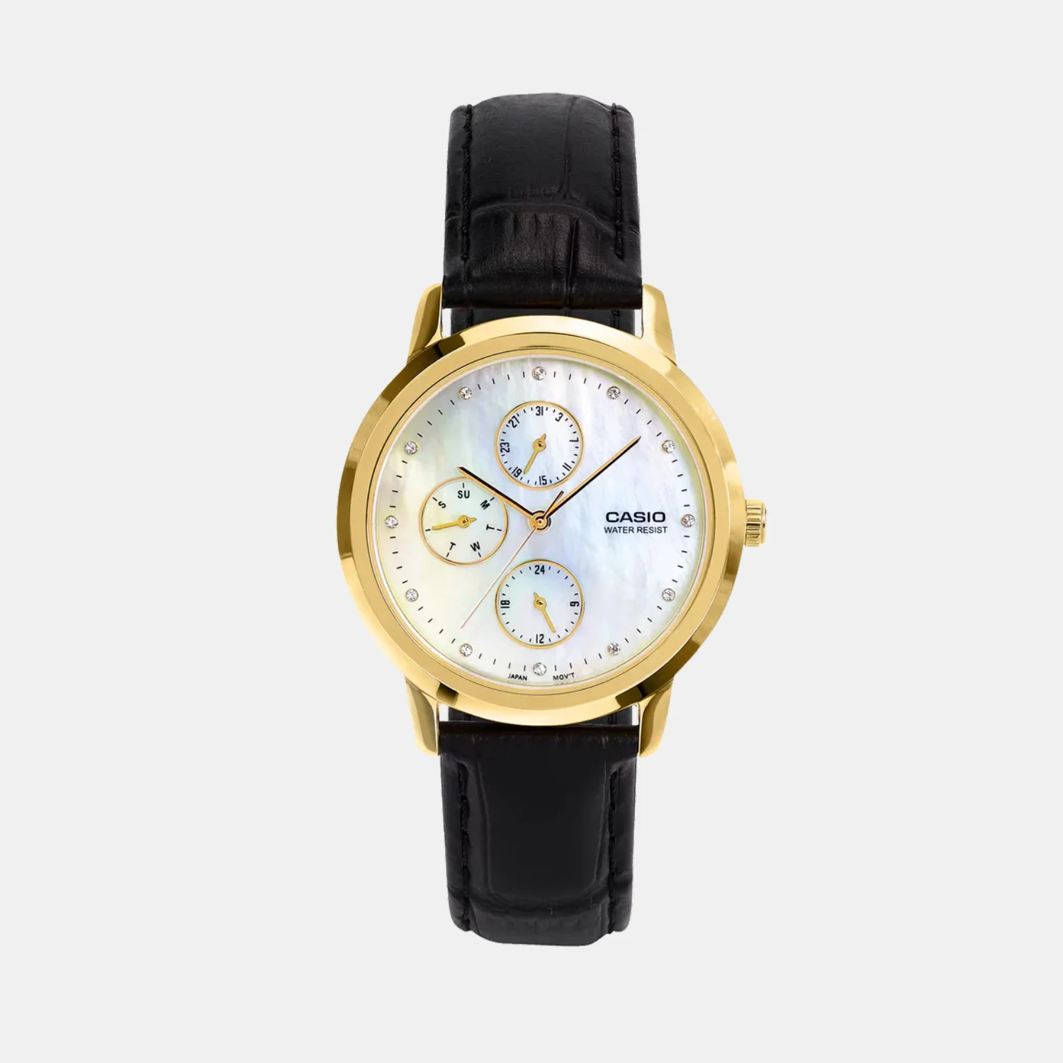 Women Quartz White Dial Analog Brass Watch A2495