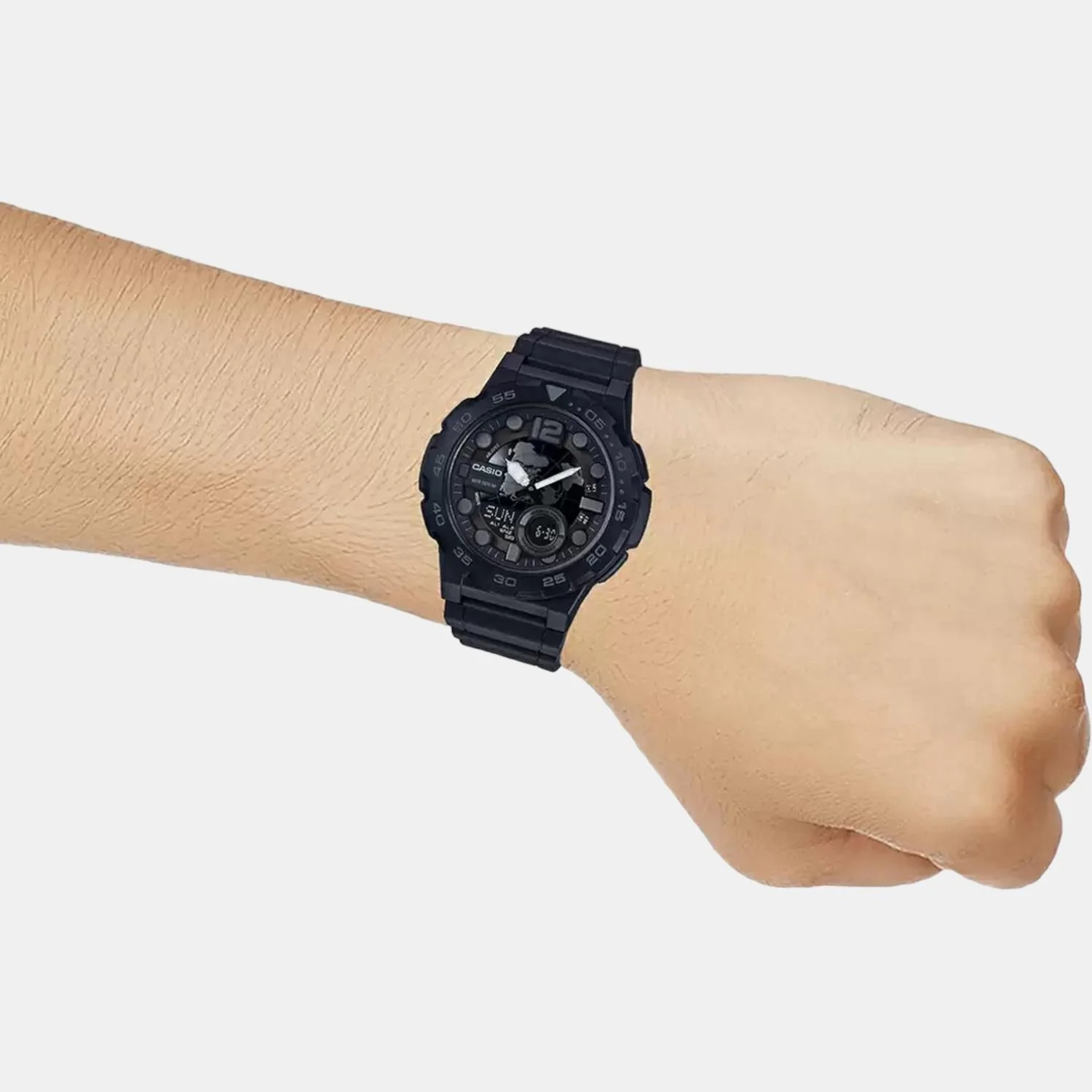 Youth Men Quartz Black Dial Analog-Digital Resin Watch AD217 - Image 5