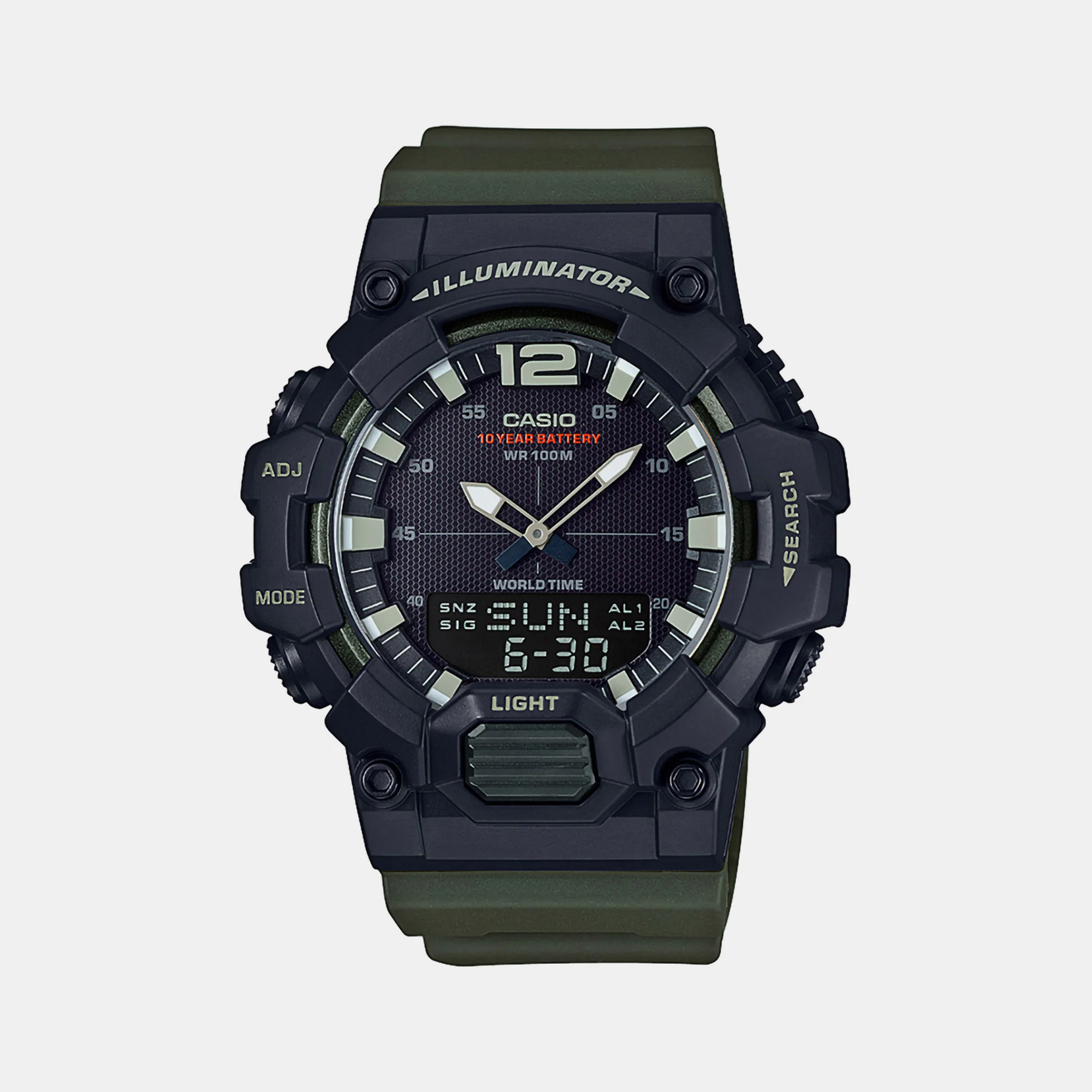 Youth Men Quartz Black Dial Analog-Digital Resin Watch D155 - Image 2