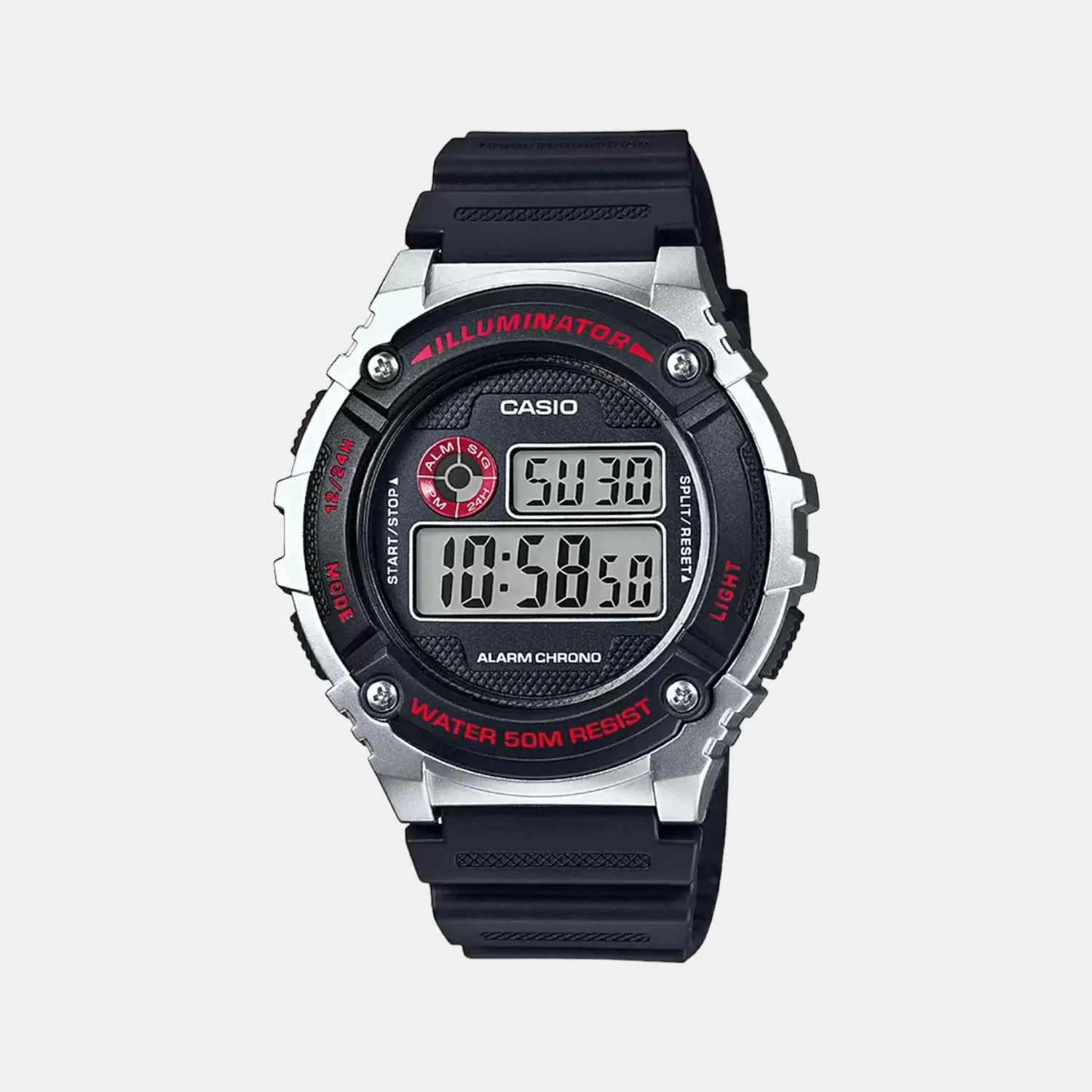 Youth Men Quartz Black Dial Digital Resin Watch I098
