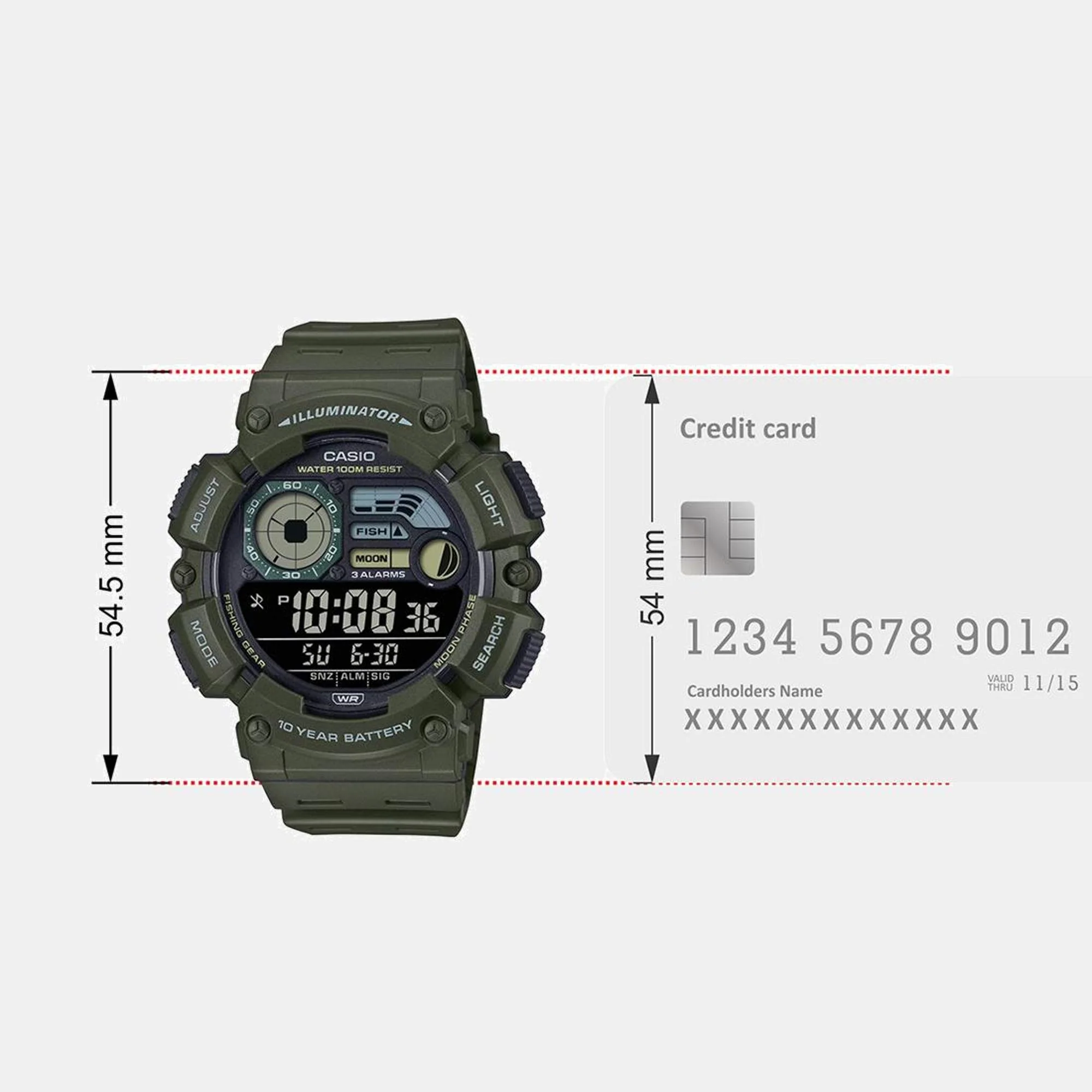 Youth Men Quartz Dark Grey Dial Digital Resin Watch D350 - Image 10