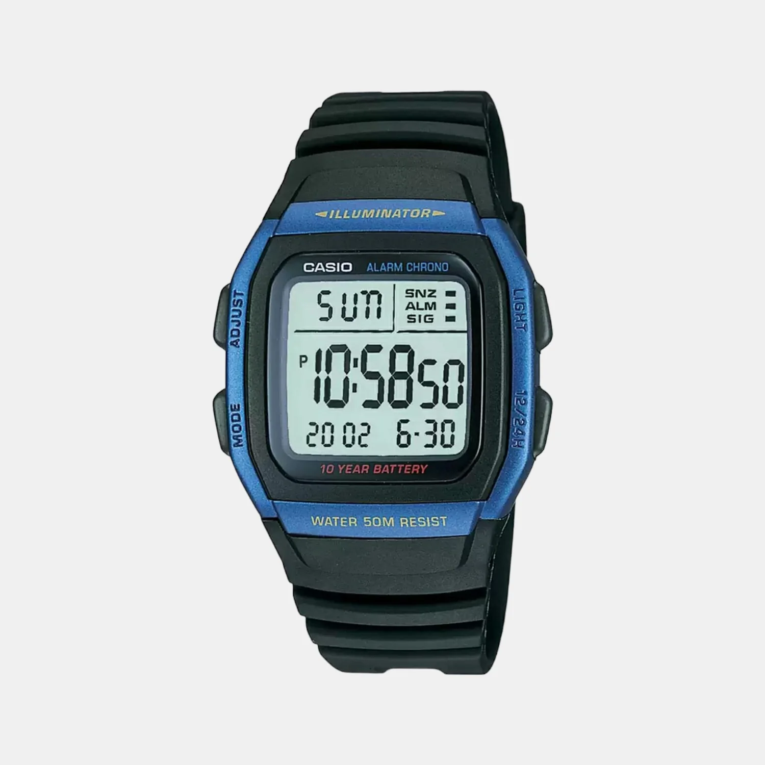 Youth Men Quartz Grey Dial Digital Resin Watch D055 - Image 2