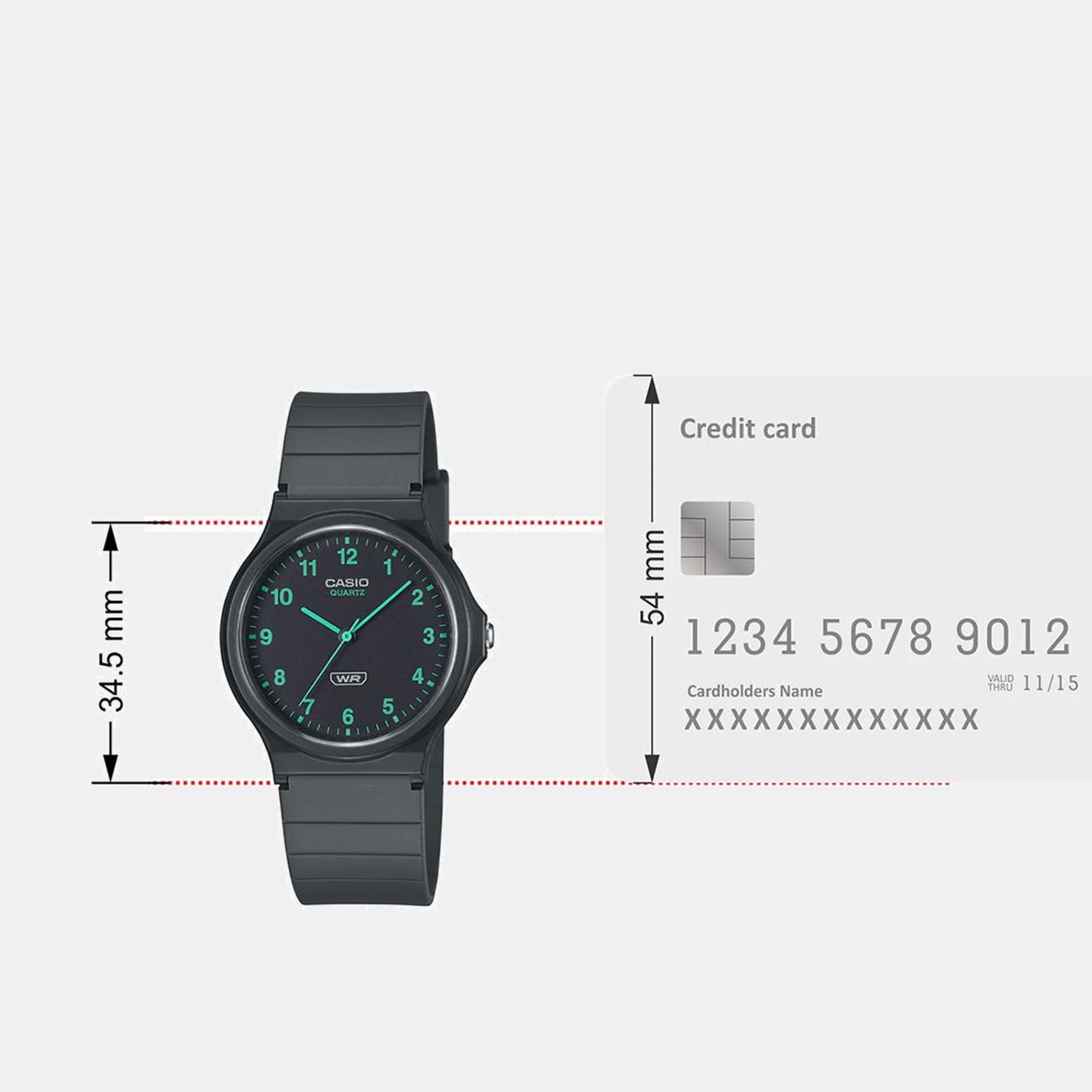 Youth Unisex Quartz Black Dial Analog Resin Watch AD275 - Image 9