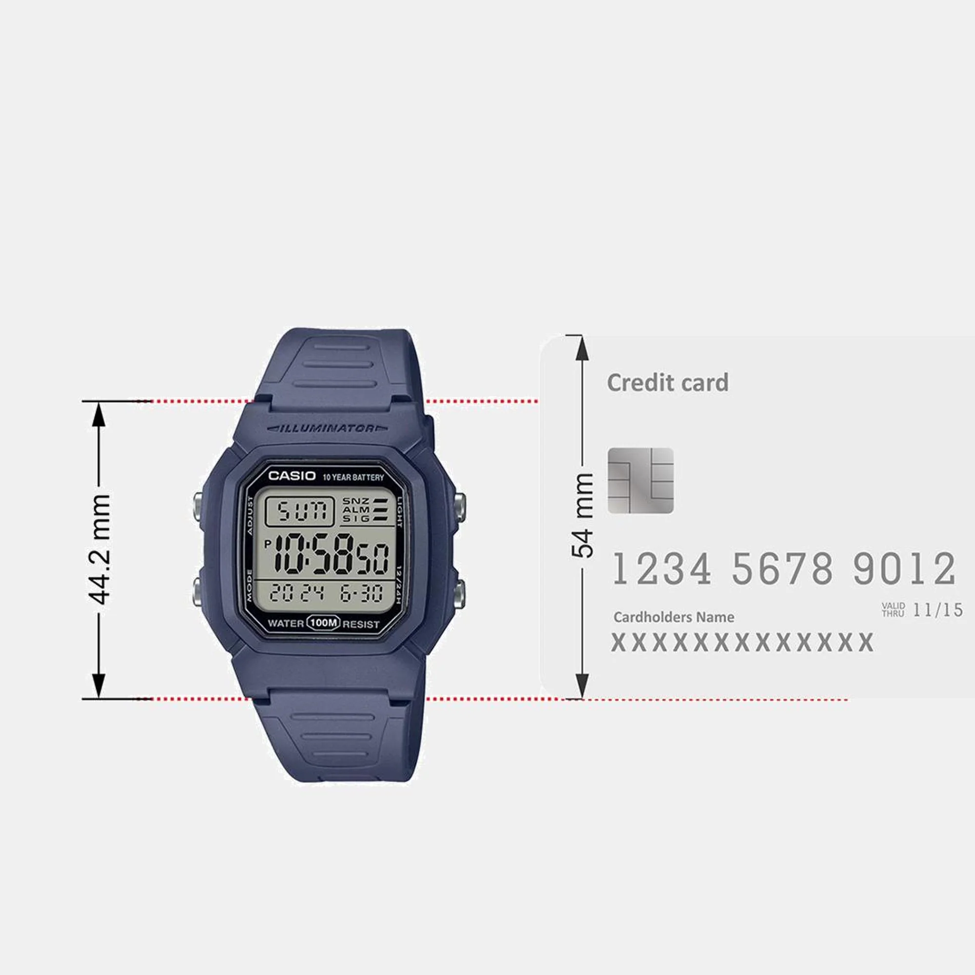 Youth Unisex Quartz Black Dial Digital Resin Watch D333 - Image 9
