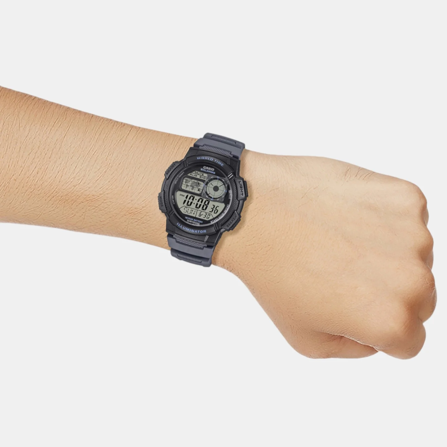 Youth Unisex Quartz Black Dial Digital Resin Watch D393 - Image 3