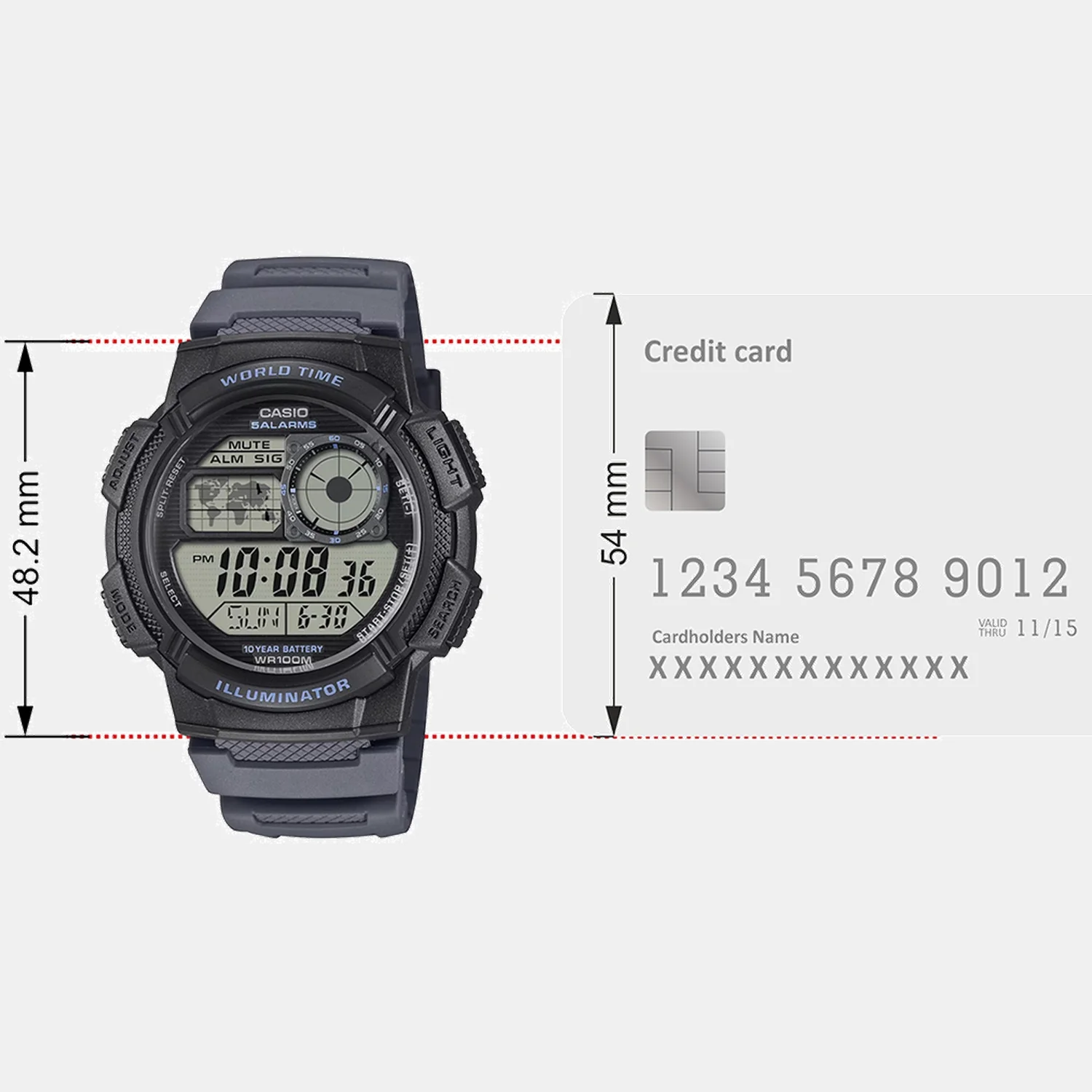 Youth Unisex Quartz Black Dial Digital Resin Watch D393 - Image 7