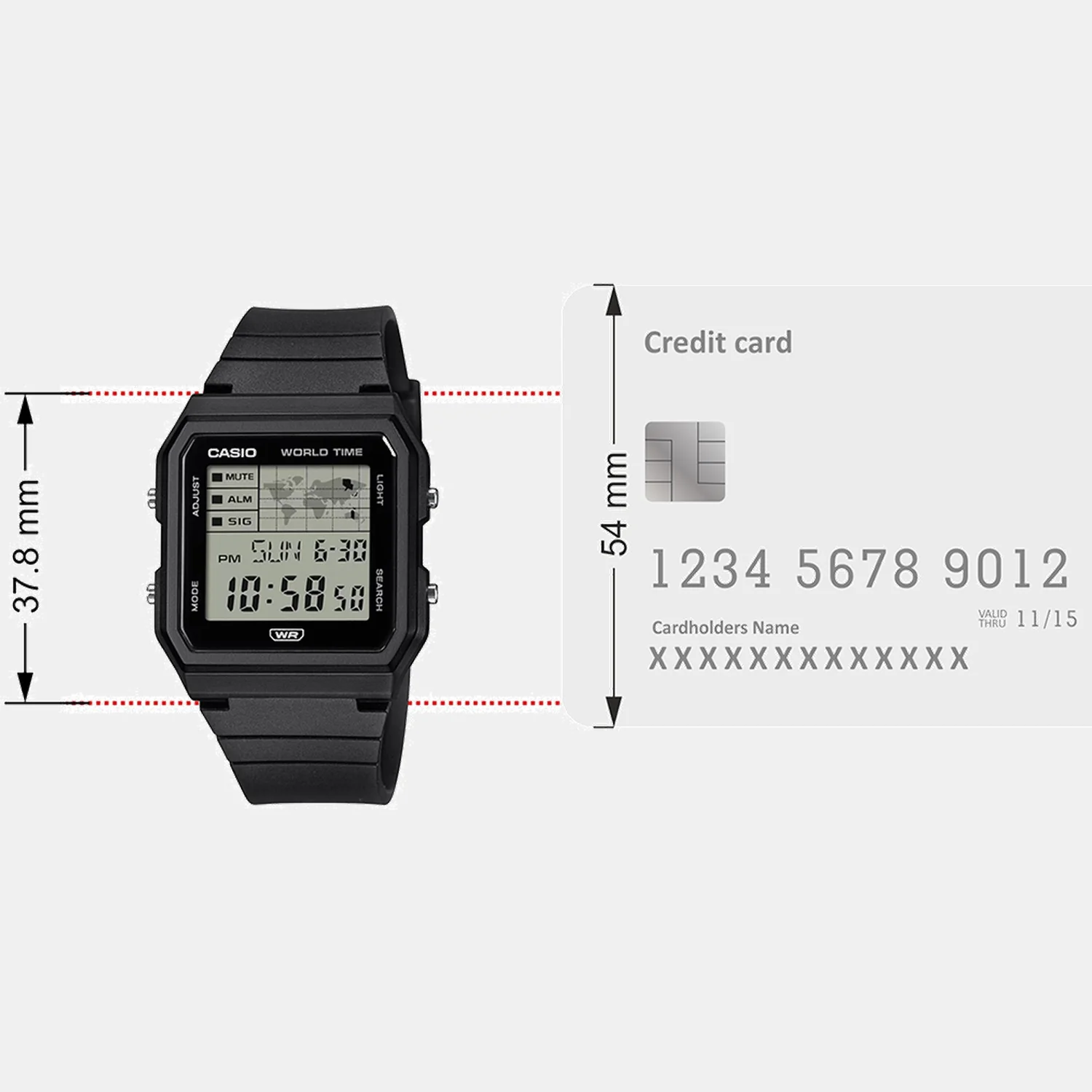 Youth Unisex Quartz Black Dial Digital Resin Watch D396 - Image 8