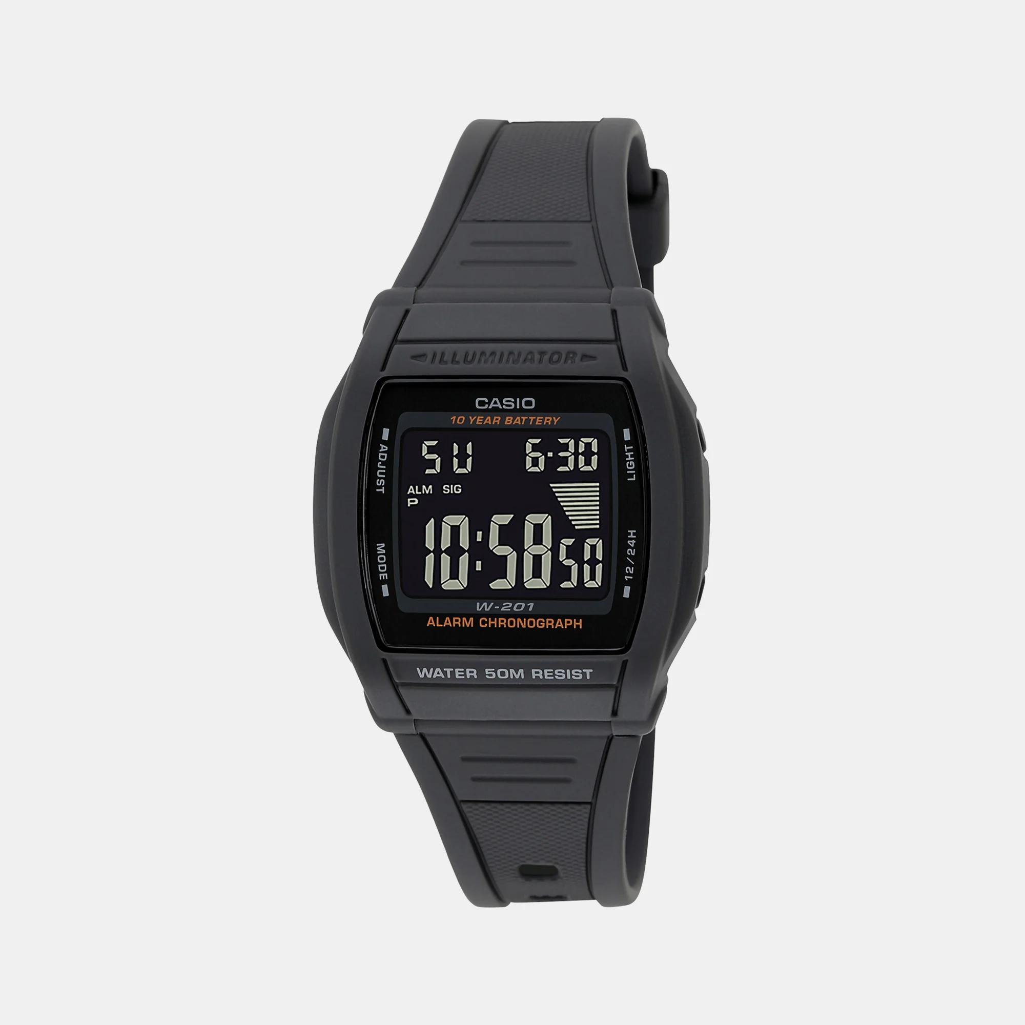 Youth Unisex Quartz Black Dial Digital Resin Watch I126