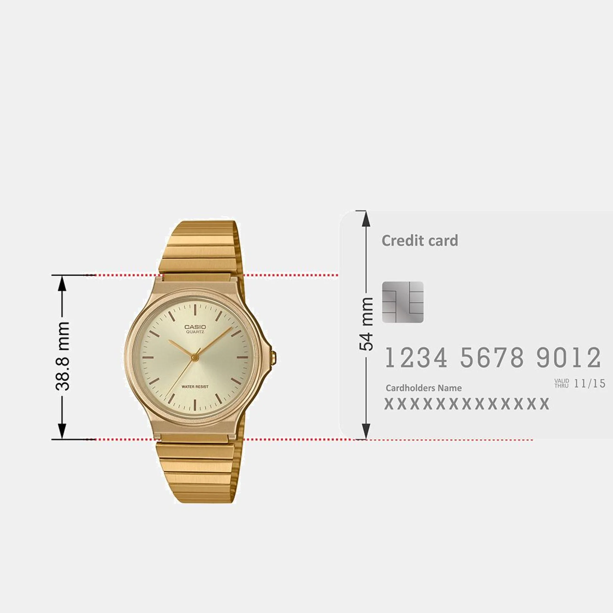 Youth Women Quartz Gold Dial Analog Stainless Steel Watch A2297 - Image 10