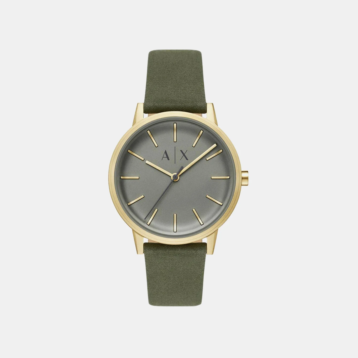 Cayde Men Quartz Green Dial Analog Fabric Watch AX2765