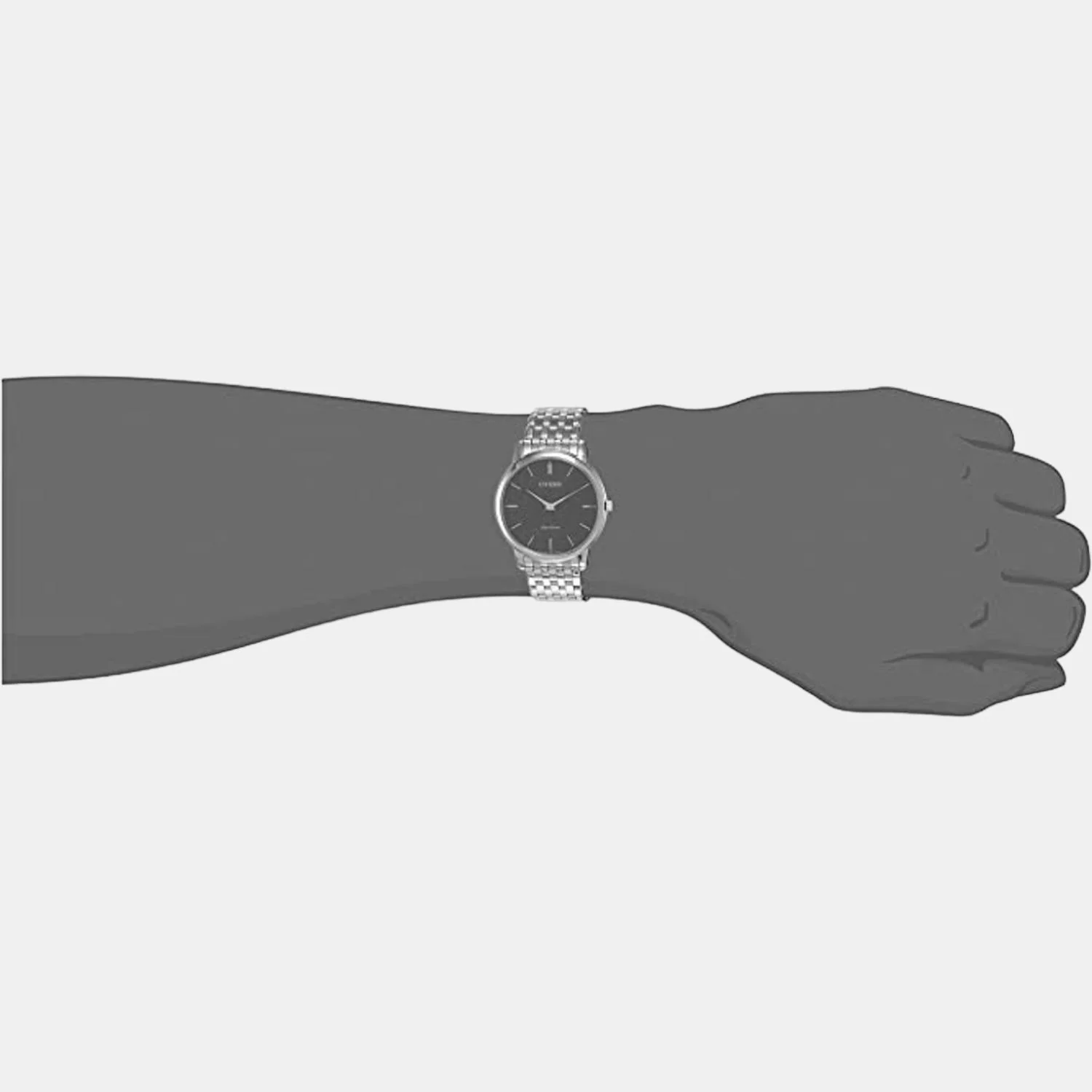 Eco-Drive Men Eco-Drive Black Dial Analog Stainless Steel Watch AR1130-81H - Image 4