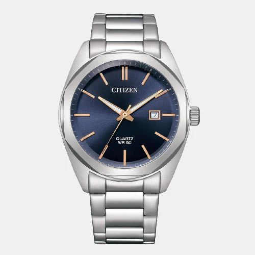 Hyperion Men Quartz Blue Dial Analog Stainless Steel Watch BI5110-54H
