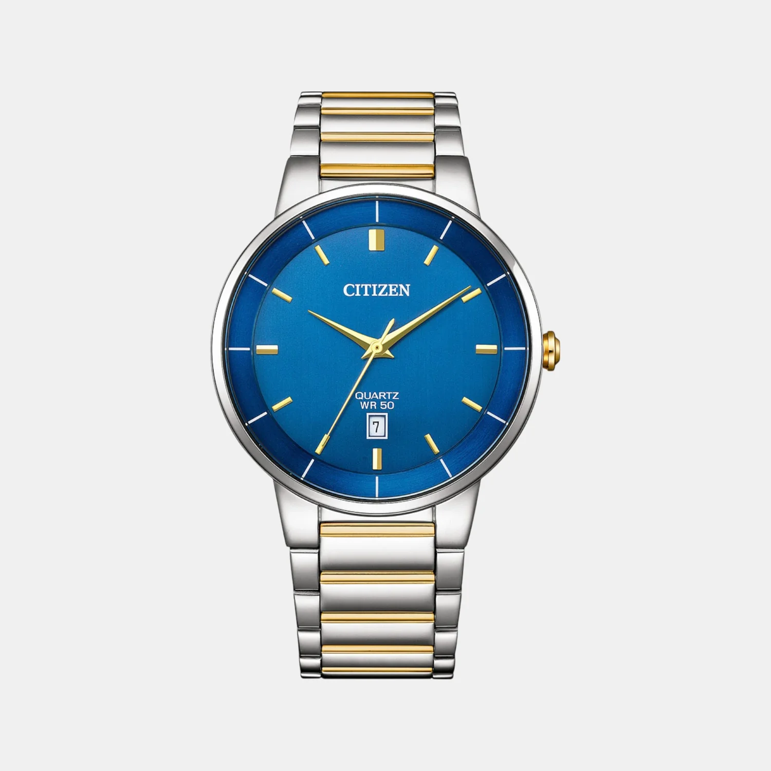 Hyperion Men Quartz Blue Dial Analog Stainless Steel Watch BI5124-50L - Image 2