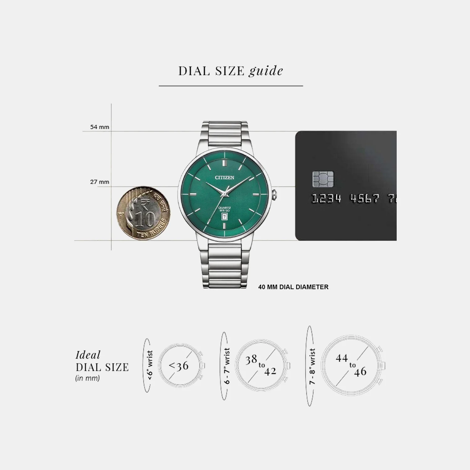 Hyperion Men Quartz Green Dial Analog Stainless Steel Watch BI5120-51X - Image 4