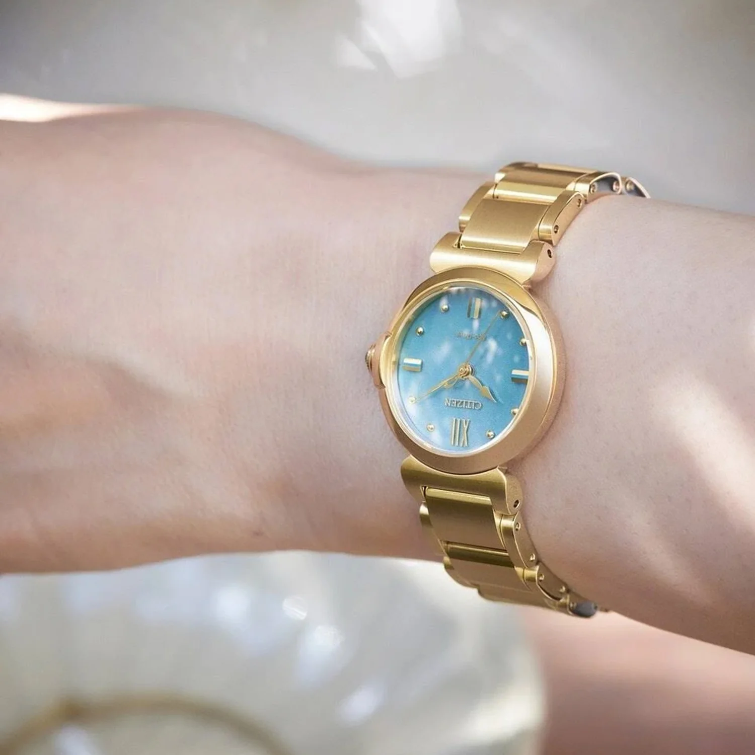 Citizen L Women Eco-Drive Blue Dial Analog Steel Watch EM1133-85L - Image 4