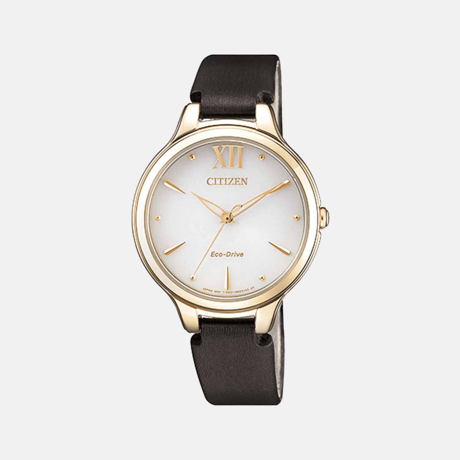 Citizen L Women Eco-Drive White Dial Analog Leather Watch EM0553-18A - Image 2