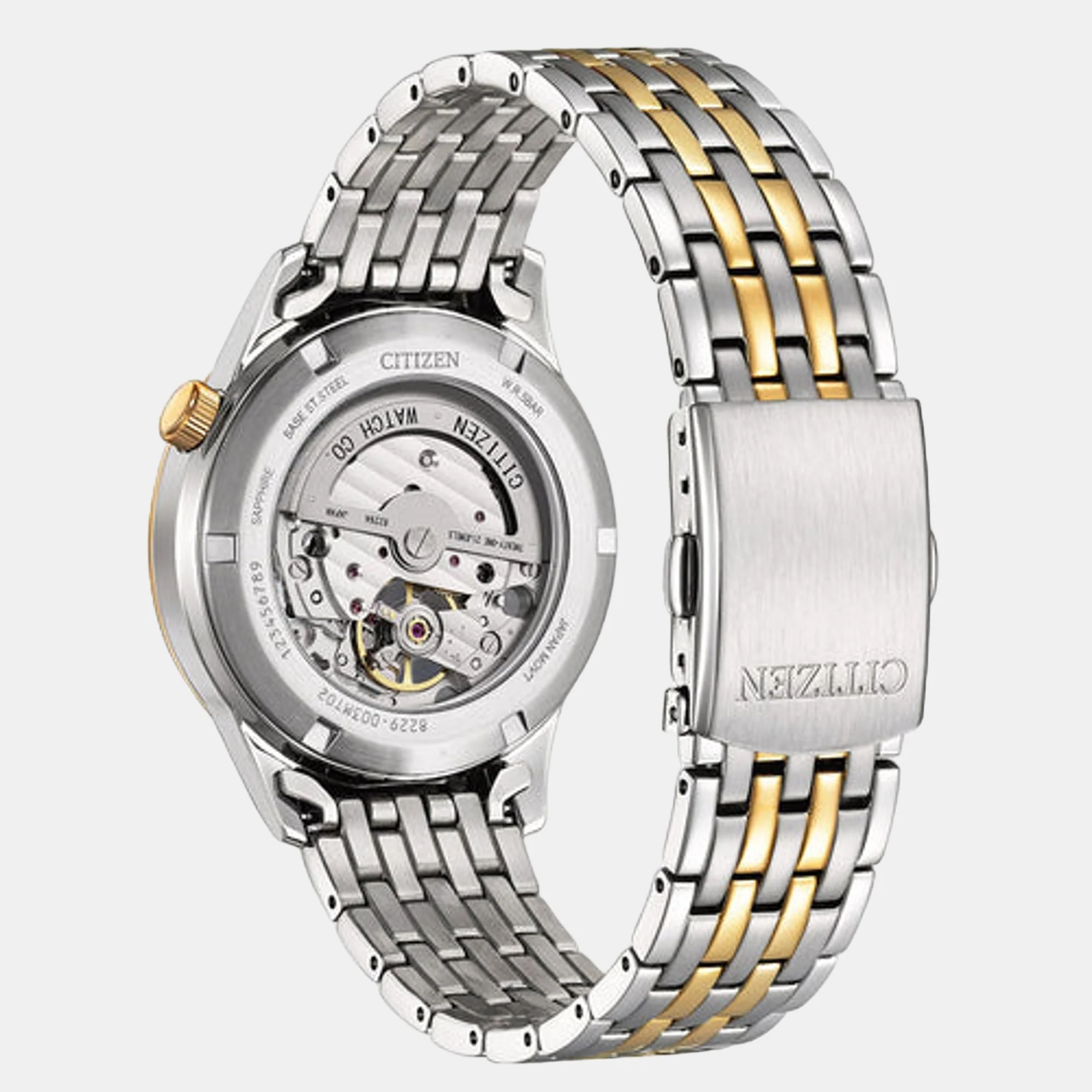 Mechanical Open Heart Men Automatic White Dial Analog Stainless Steel Watch NH9136-88A - Image 4