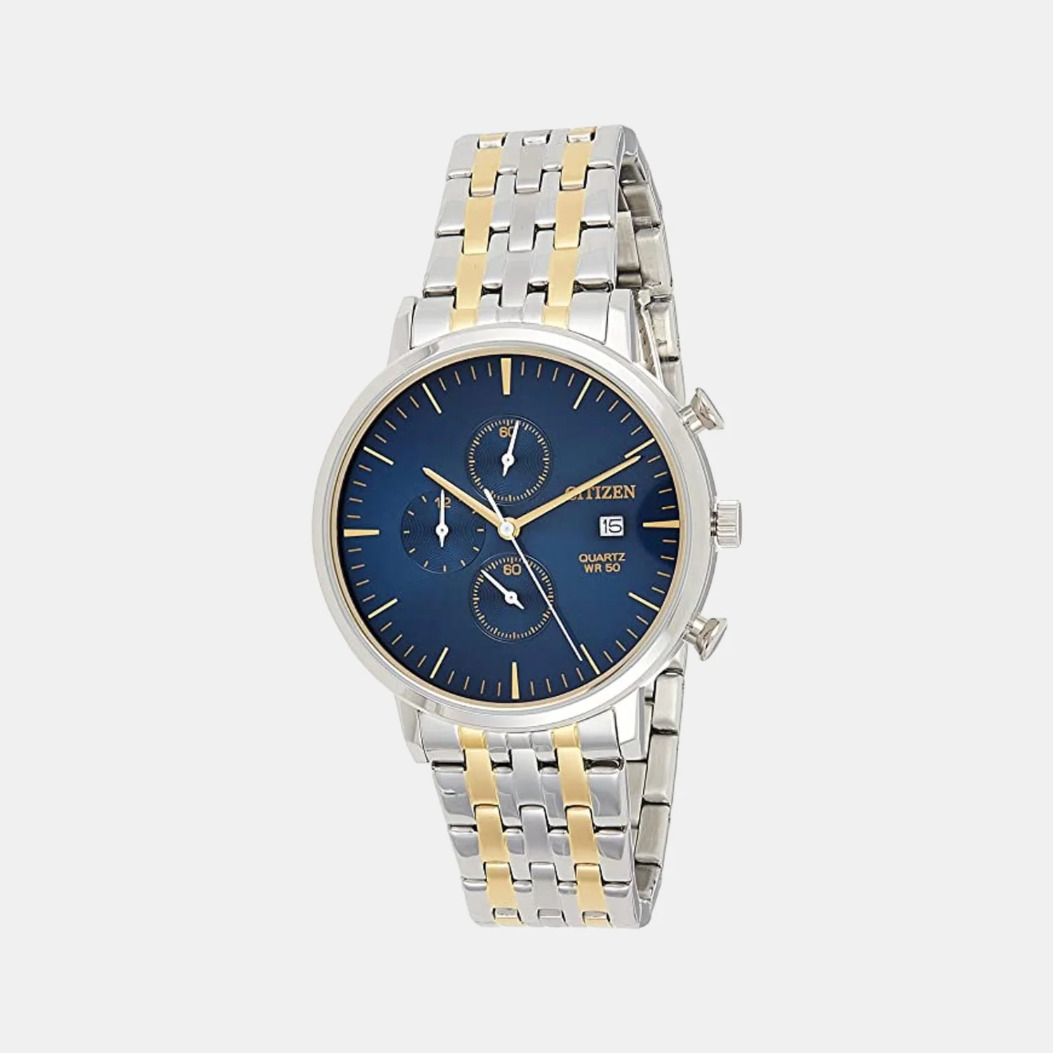 Men Quartz Blue Dial Chronograph Stainless Steel Watch AN3614-54L