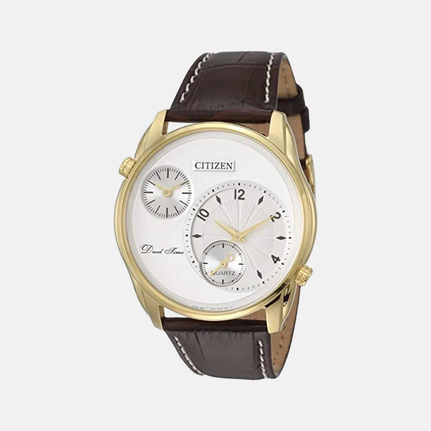 Men Quartz White Dial Analog Leather Watch AO3032-02A