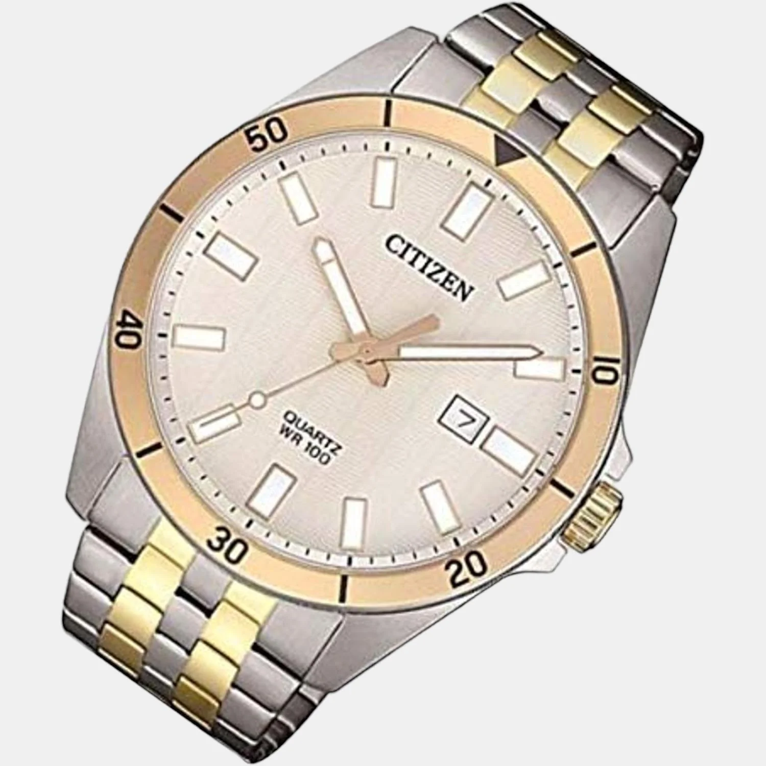Men Quartz White Dial Analog Stainless Steel Watch BI5056-58A - Image 6