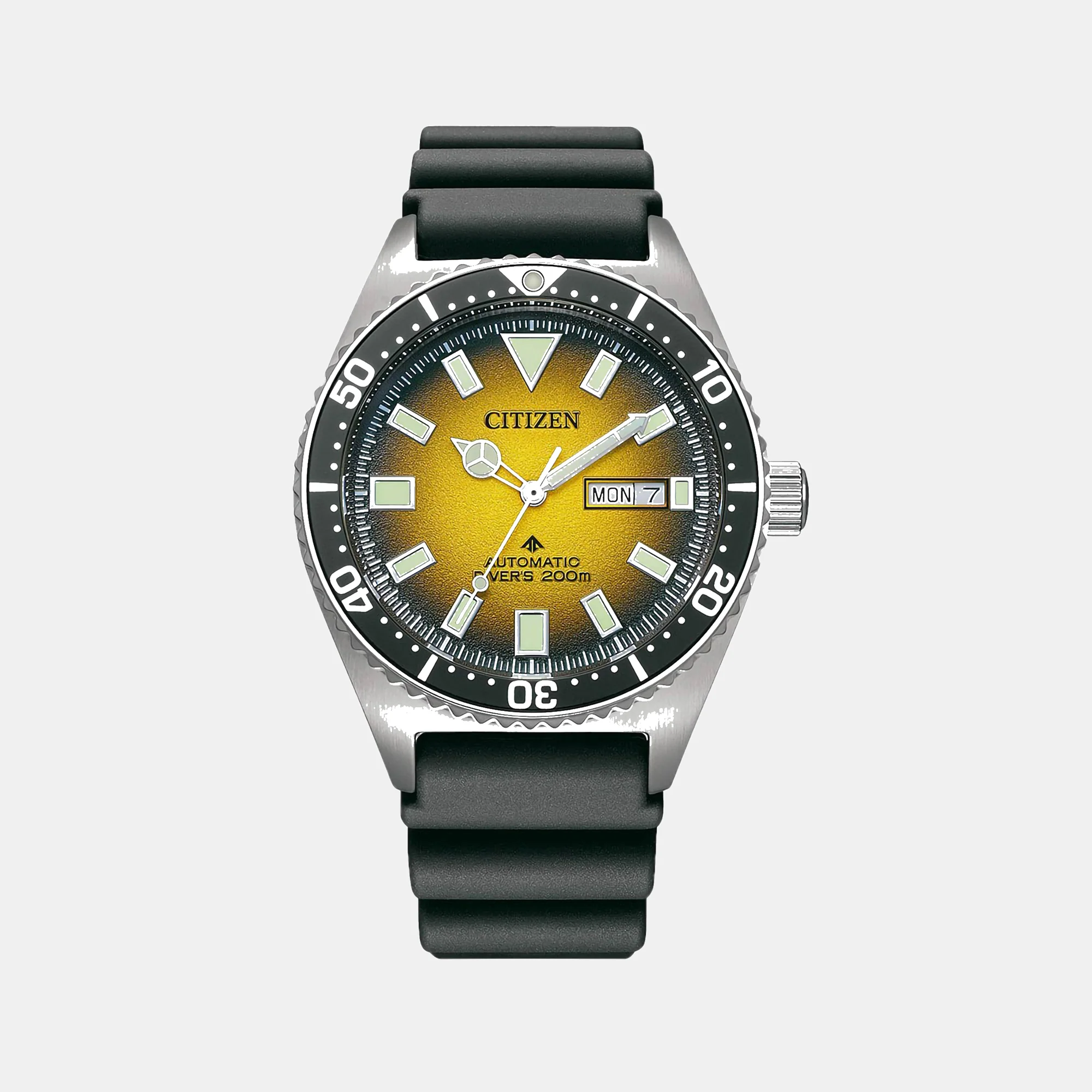 Promaster Men Automatic Yellow Dial Analog Rubber Watch NY0120-01X