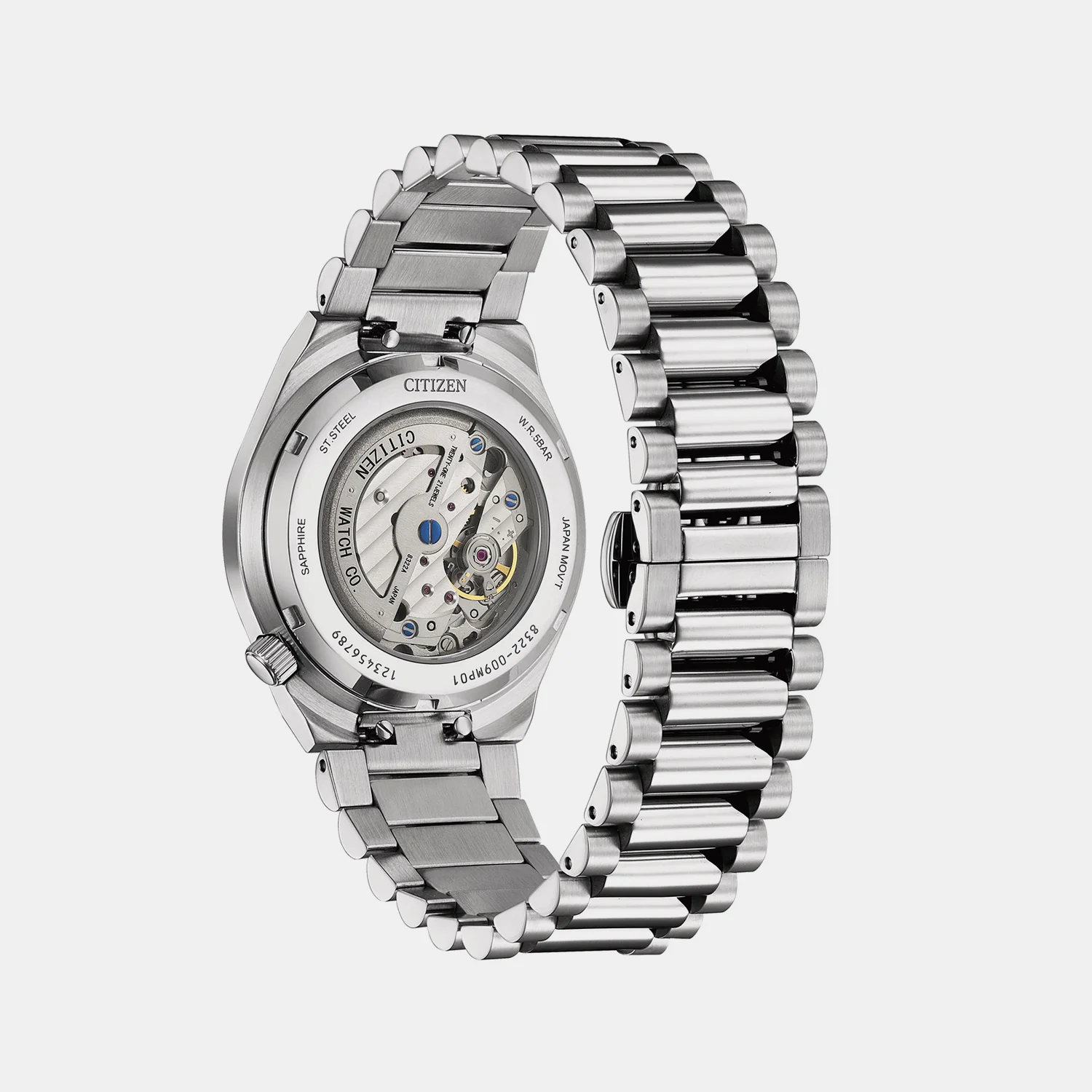 Tsuyosa Men Automatic Blue Dial Analog Stainless Steel Watch NK5010-51L - Image 3