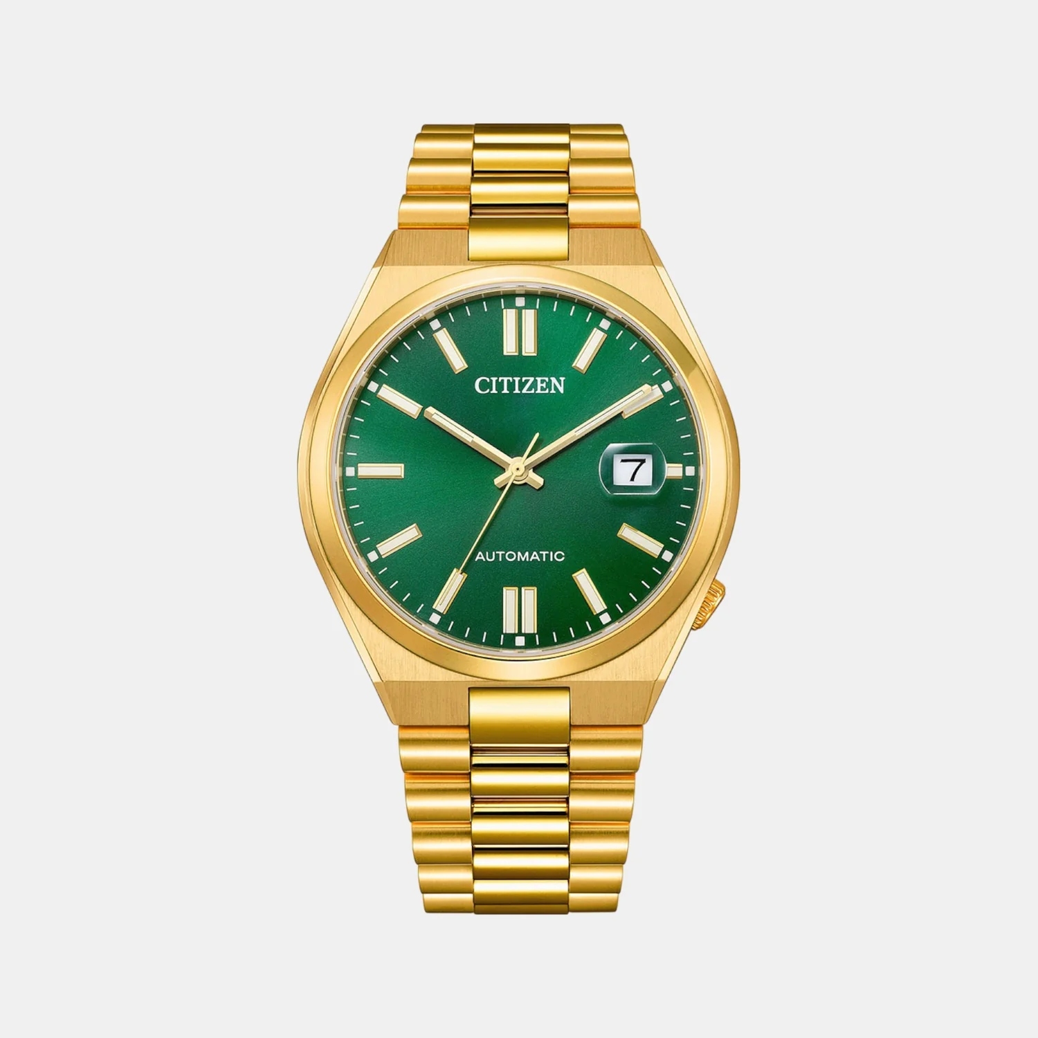 Tsuyosa Men Automatic Green Dial Analog Stainless Steel Watch NJ0152-51X - Image 2