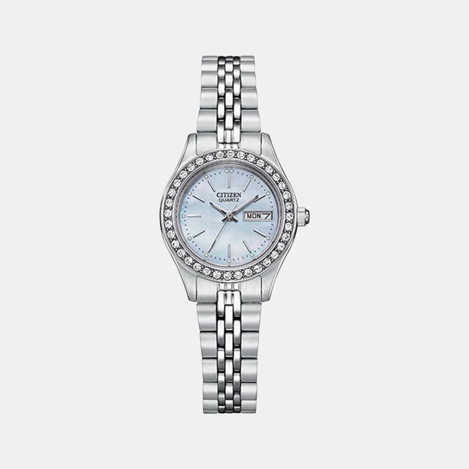 Women Eco-Drive Blue Dial Analog Stainless Steel Watch EQ0530-51N
