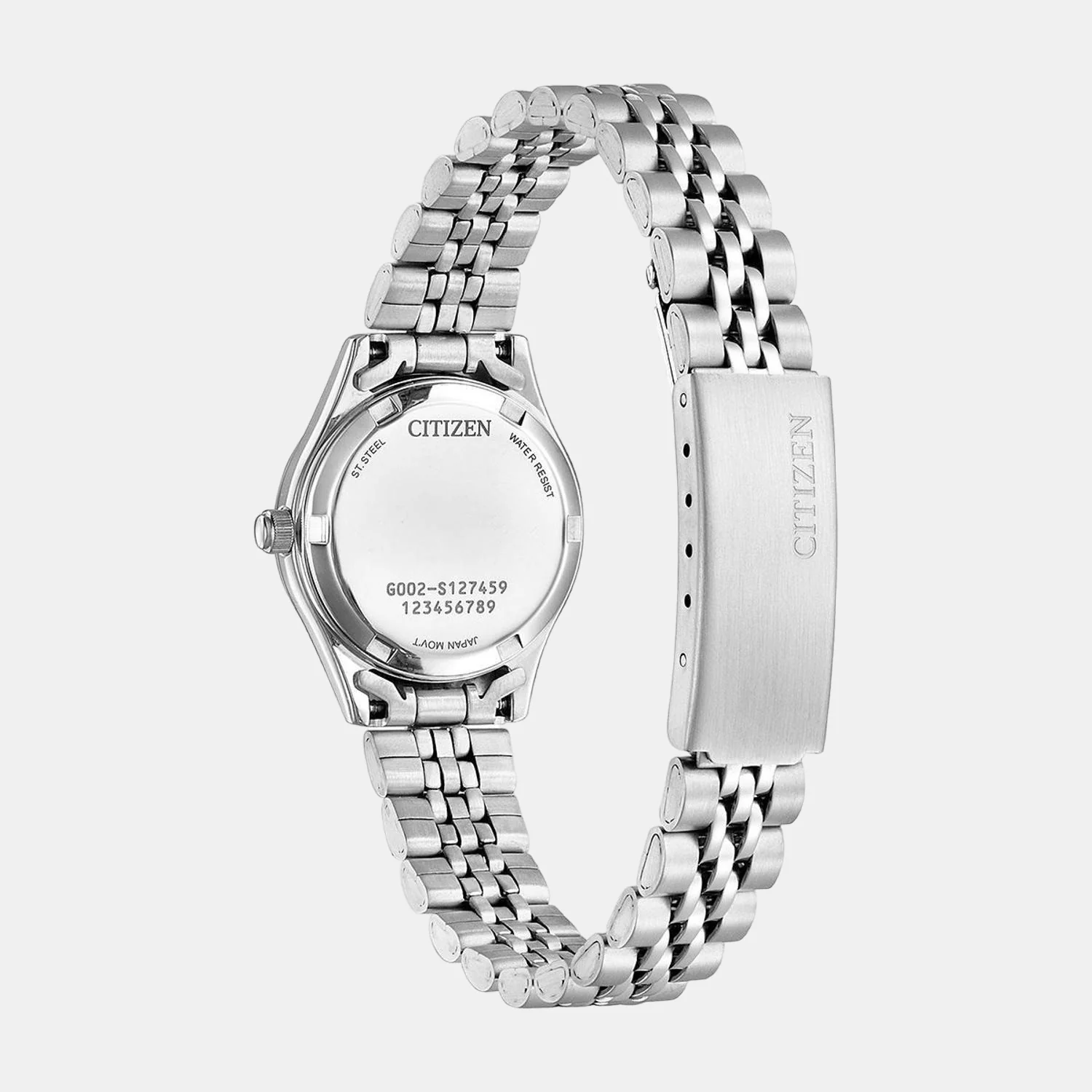 Women Eco-Drive Blue Dial Analog Stainless Steel Watch EQ0530-51N - Image 2