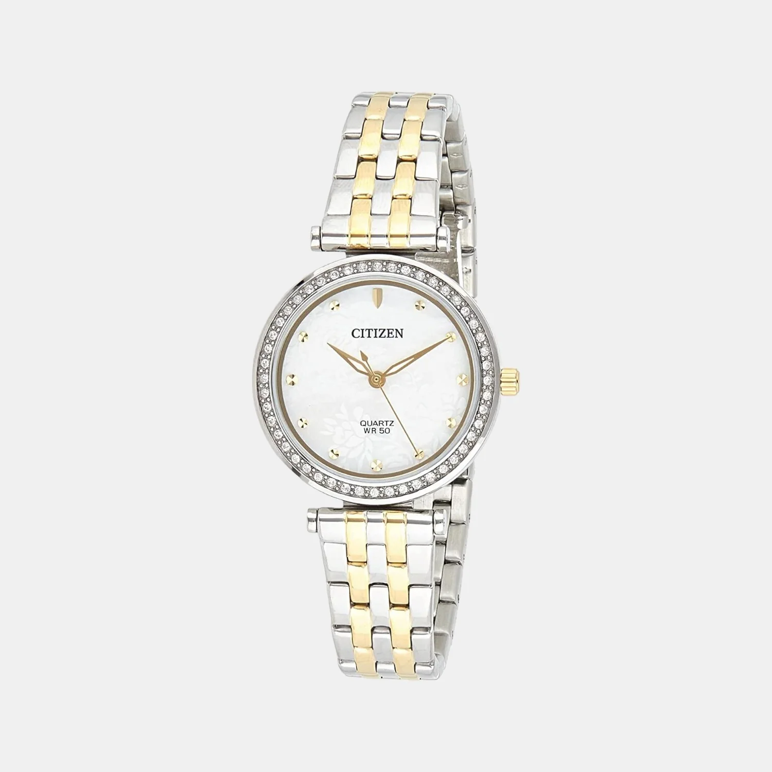 Women Quartz White Dial Analog Stainless Steel Watch ER0214-54D