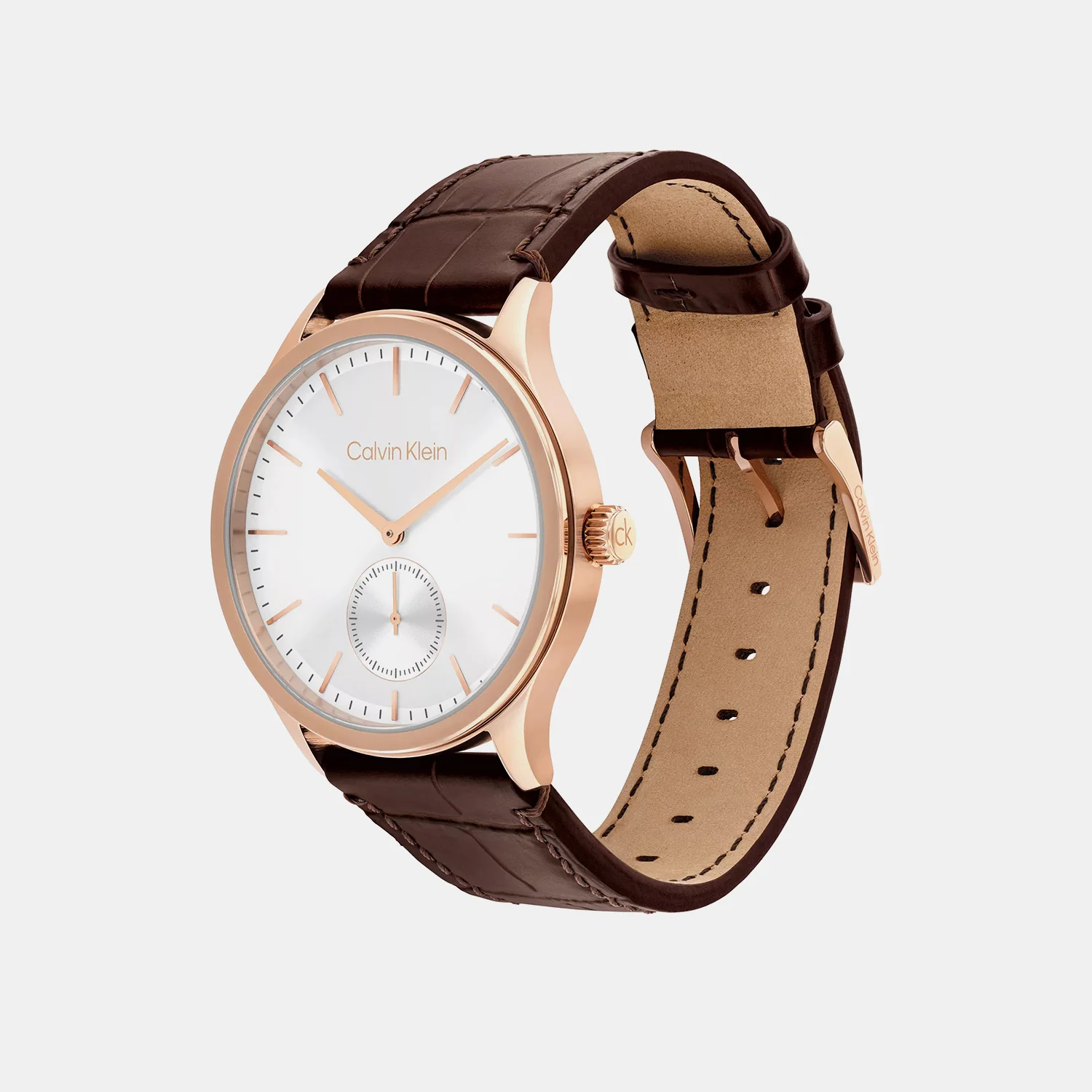 Ck Tailored Men Quartz Silver Dial Analog Leather Watch 25200553 - Image 2