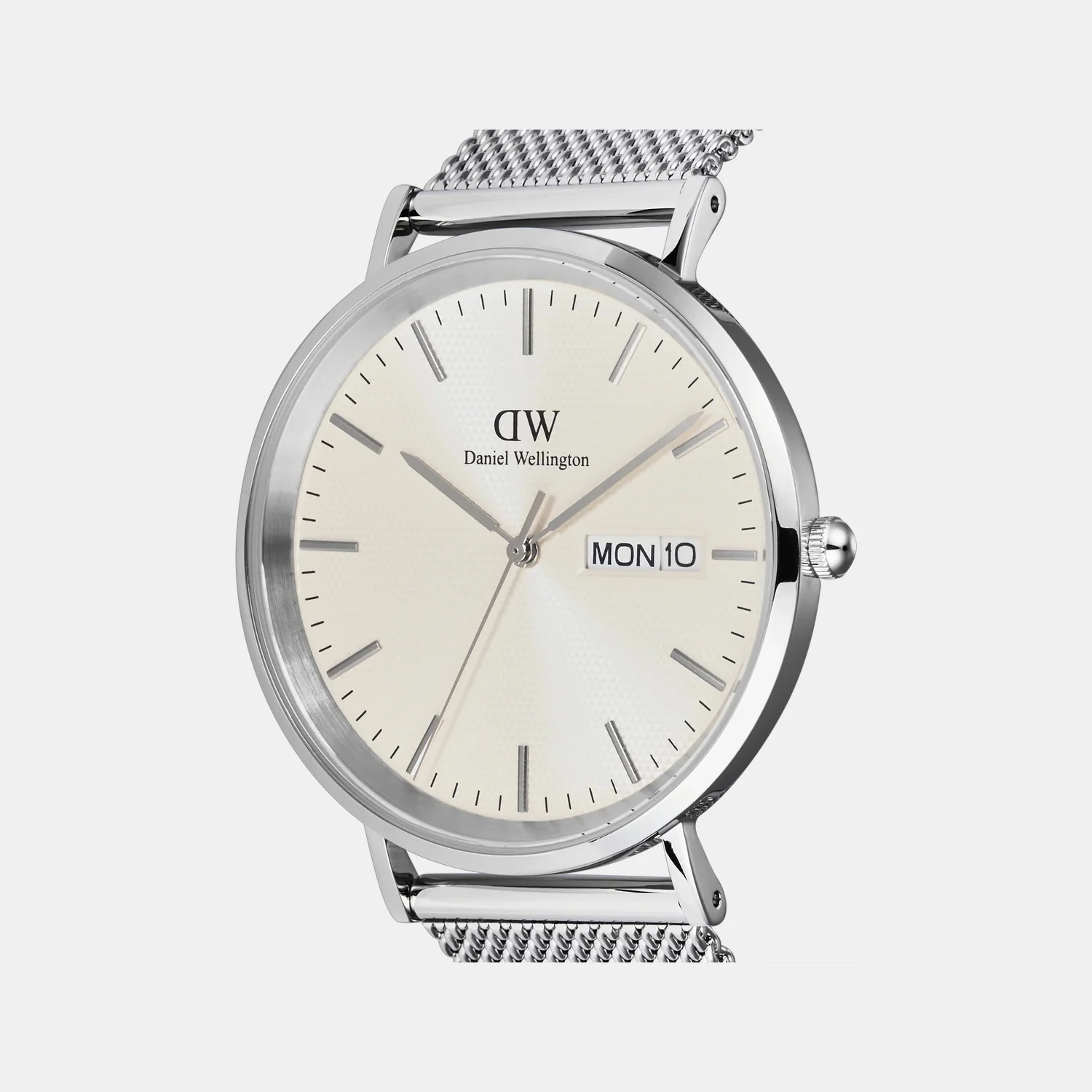 Classic Day Date Men Quartz Champagne Dial Analog Stainless Steel Watch DW00100828K - Image 2