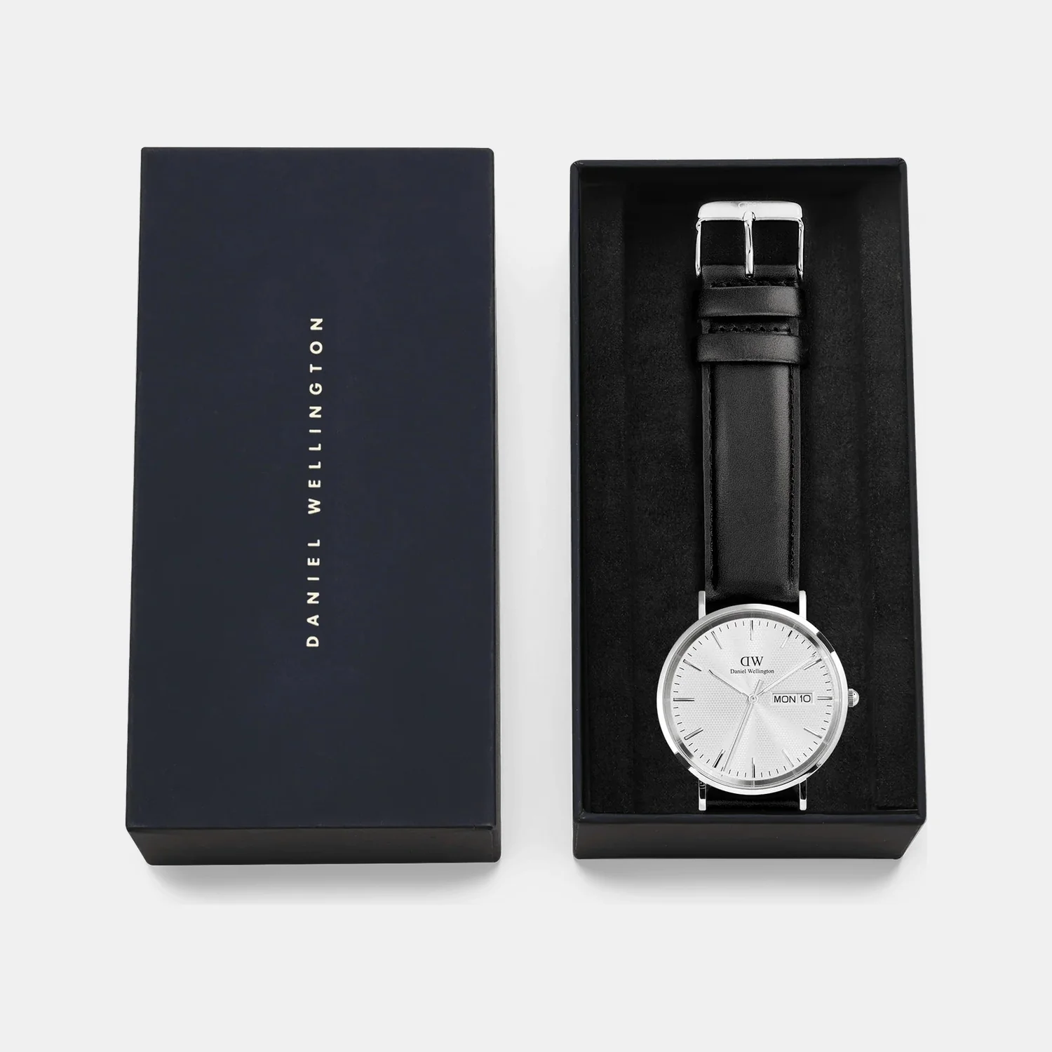 Classic Day Date Men Quartz White Dial Analog Stainless Steel Watch DW00100832K - Image 6