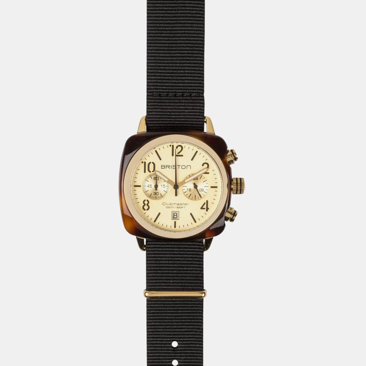 Clubmaster Classic Unisex Quartz Champagne Dial Chronograph NATO Watch 14140.PYA.T.7.NB - Image 2
