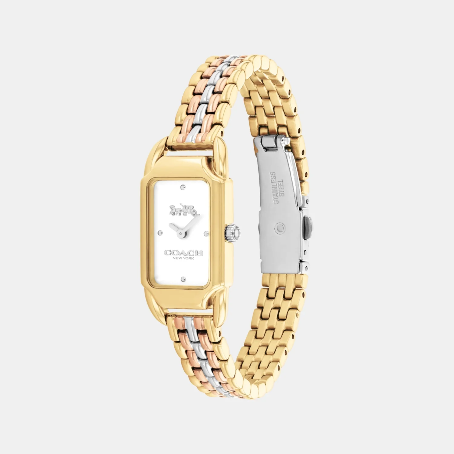 Cadie Women Quartz Silver White Dial Analog Stainless Steel Watch 14504550 - Image 2