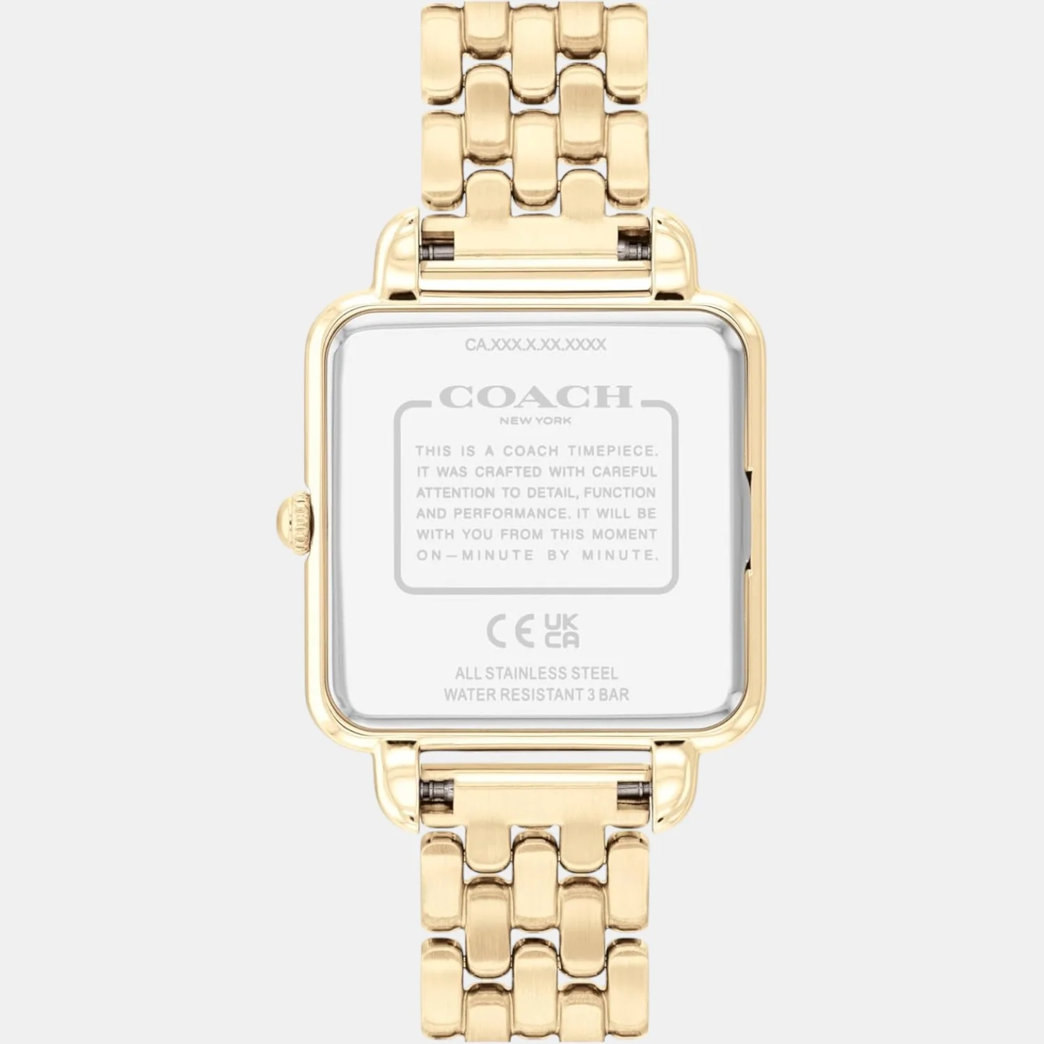 Cass Women Quartz Champagne Dial Analog Stainless Steel Watch 14504495 - Image 3