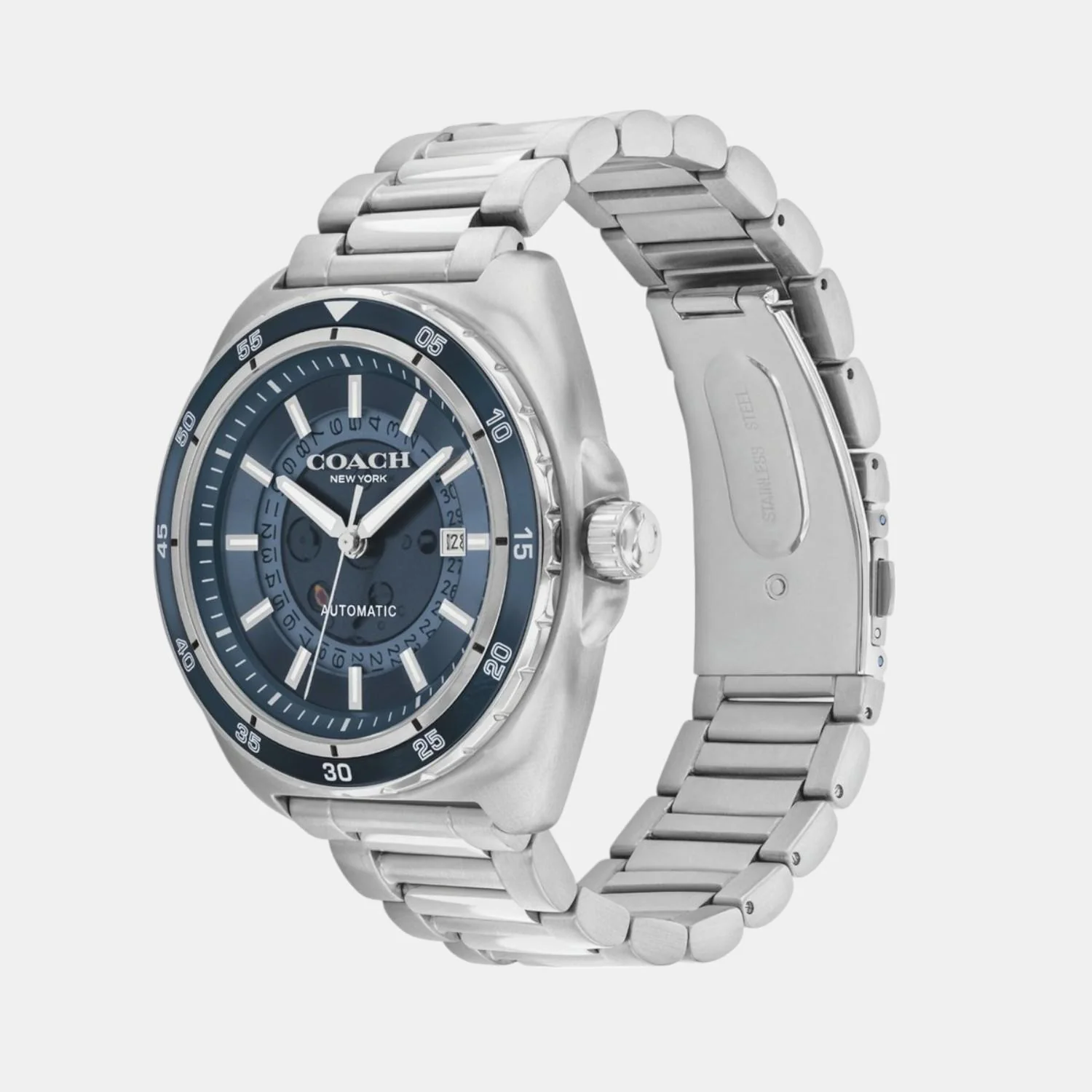 Charter Men Automatic Blue Dial Analog Stainless Steel Watch 14602711 - Image 3