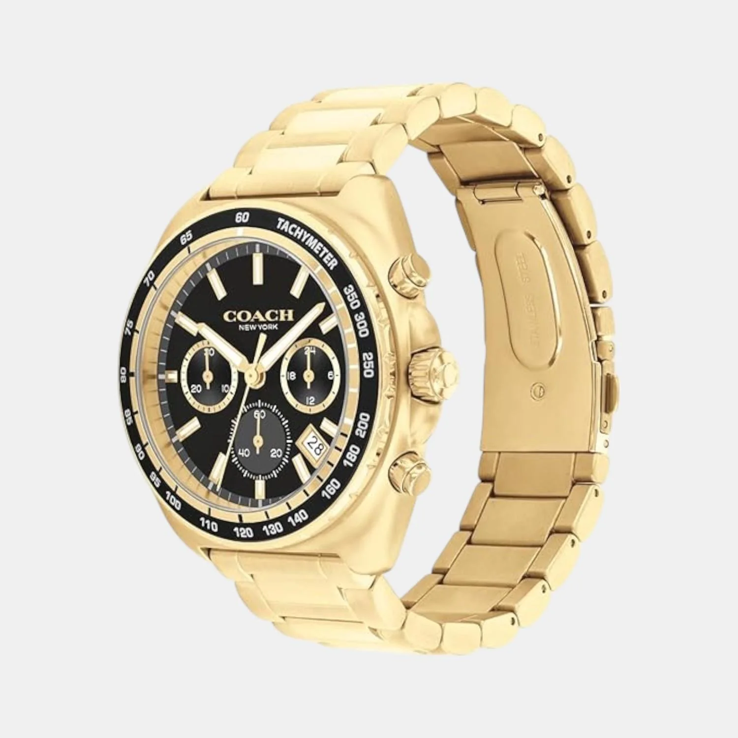 Charter Men Quartz Black Dial Chronograph Stainless Steel Watch 14602703 - Image 3