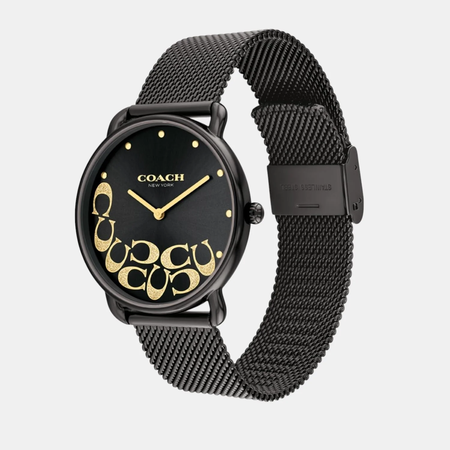 Elliot Women Quartz Black Dial Analog Stainless Steel Watch 14504340 - Image 3