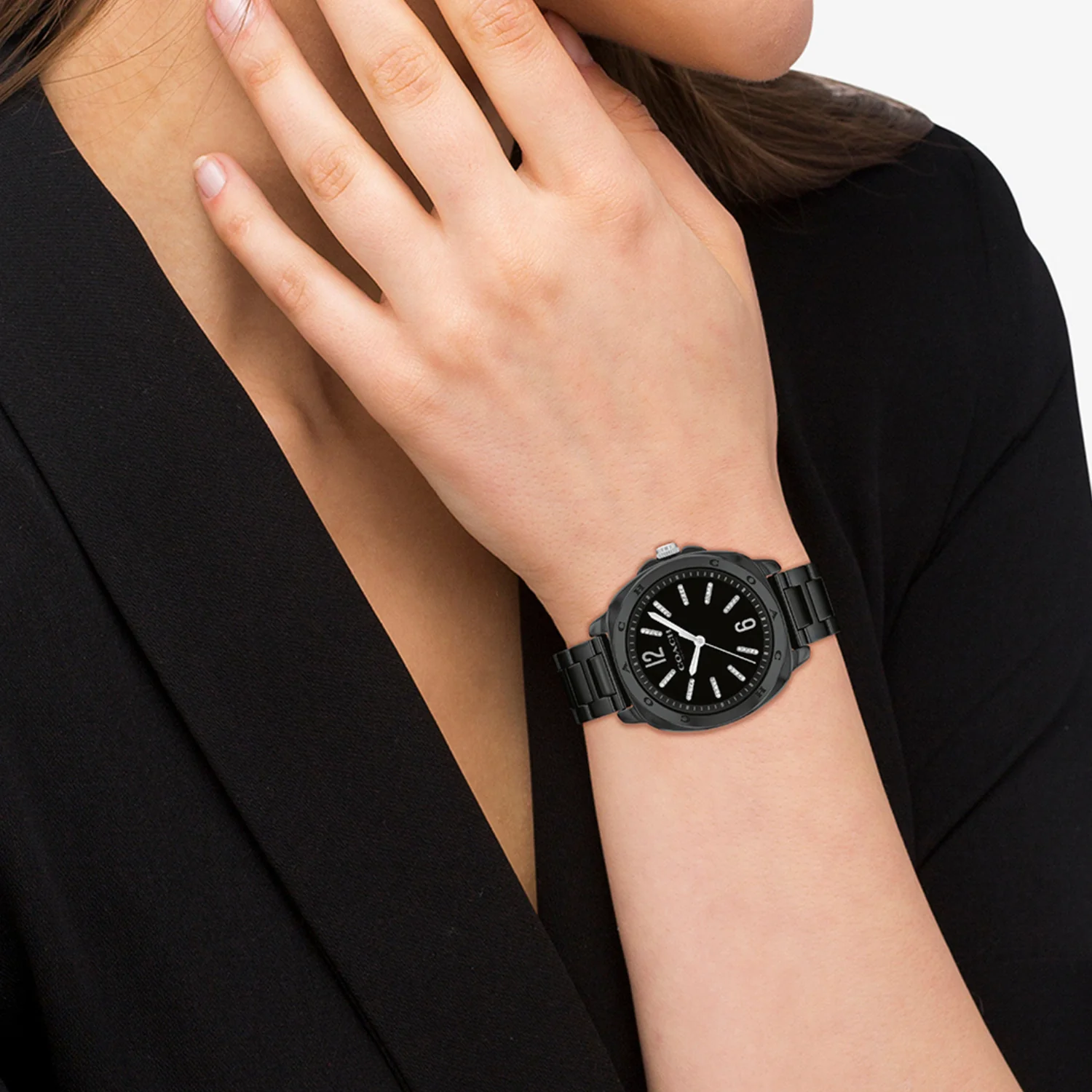 Kitt Women Quartz Black Dial Analog Ceramic Watch 14504412 - Image 4