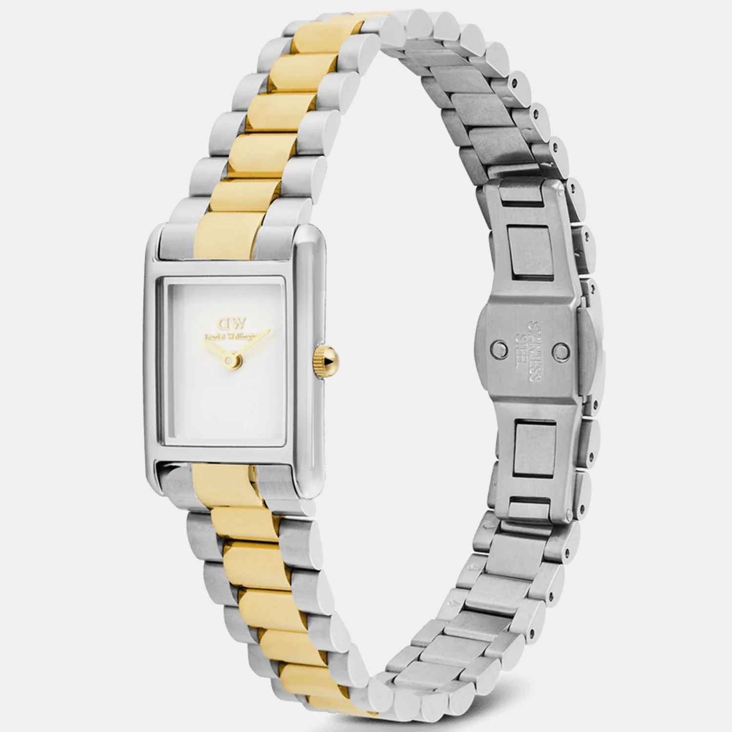 Bound Women Quartz White Dial Analog Stainless Steel Watch DW00100932 - Image 3