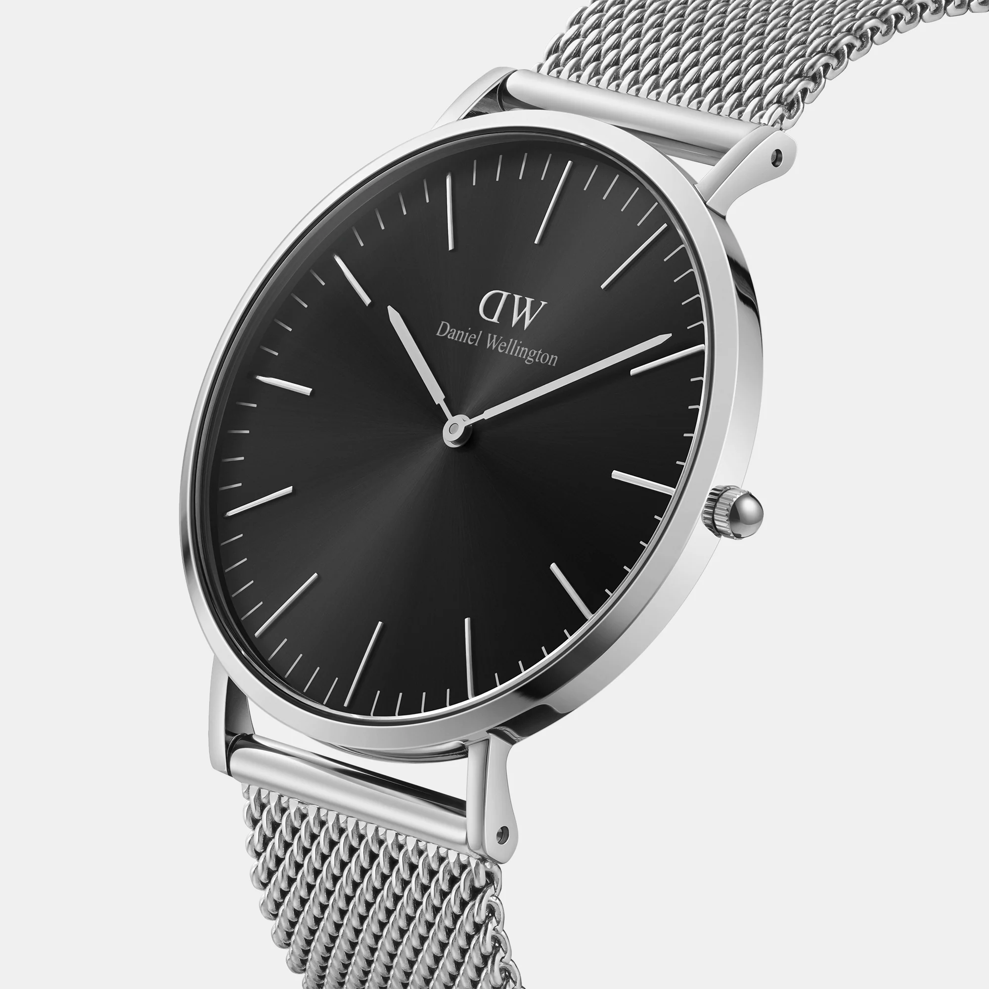 Classic Men Quartz Black Dial Analog Stainless Steel Watch DW00100629K - Image 3