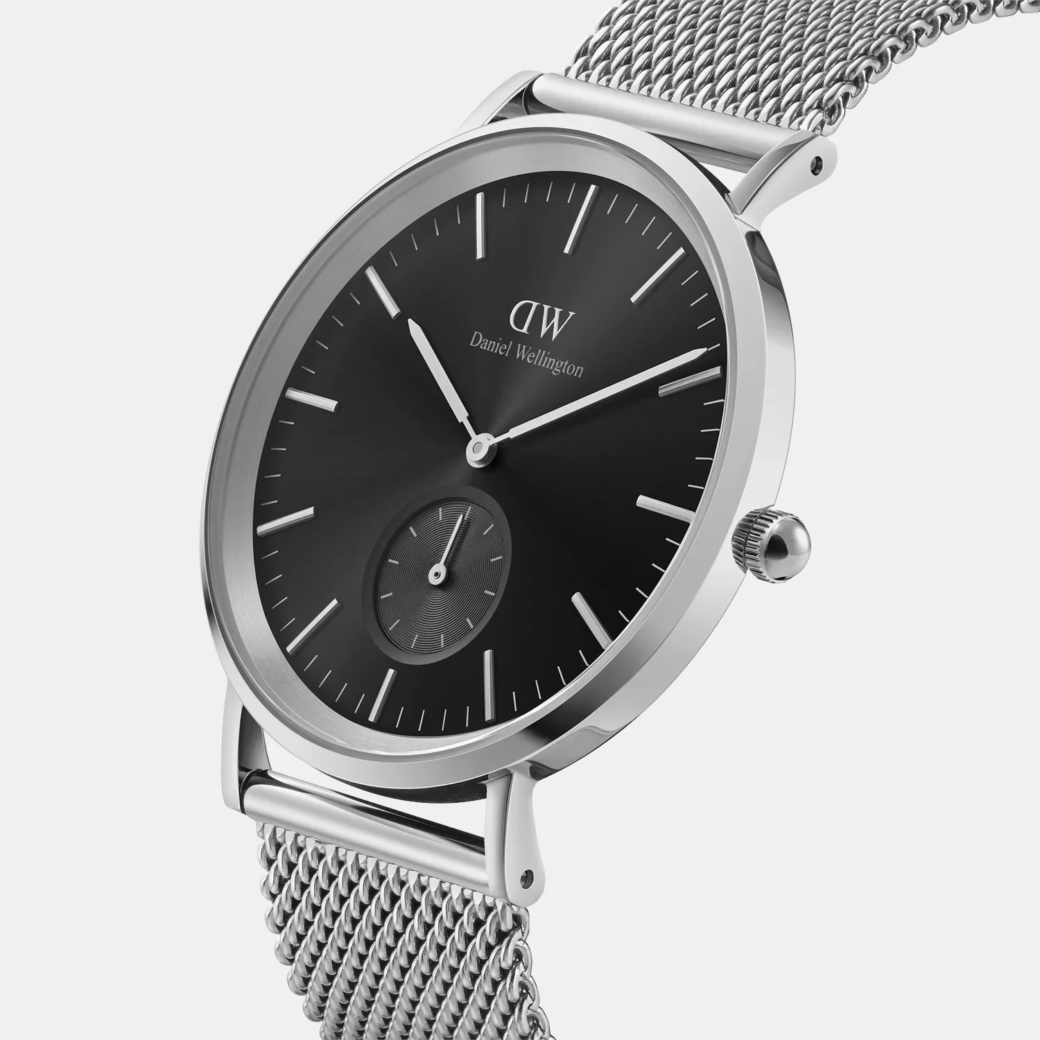 Classic Men Quartz Black Dial Analog Stainless Steel Watch DW00100711K - Image 3