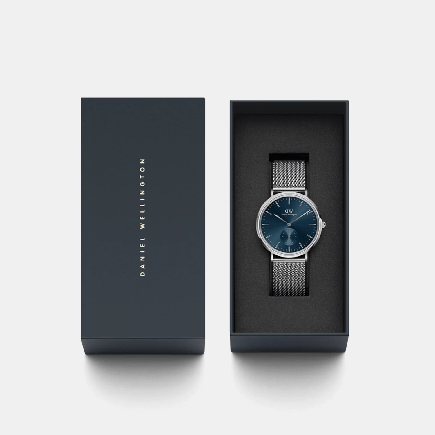 Classic Men Quartz Blue Dial Analog Stainless Steel Watch DW00100710K - Image 5